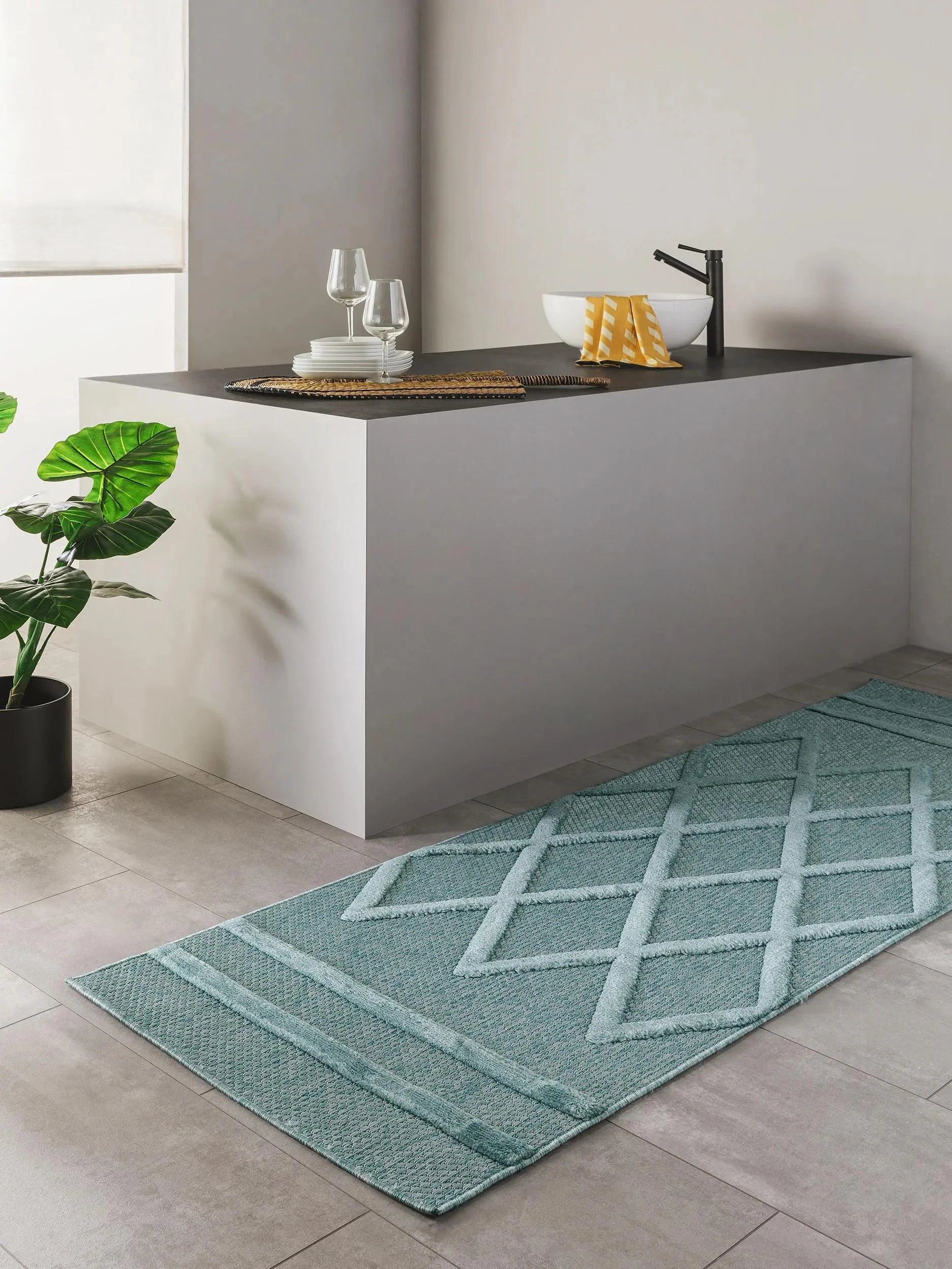 Covor interior/exterior Bonte Turquoise