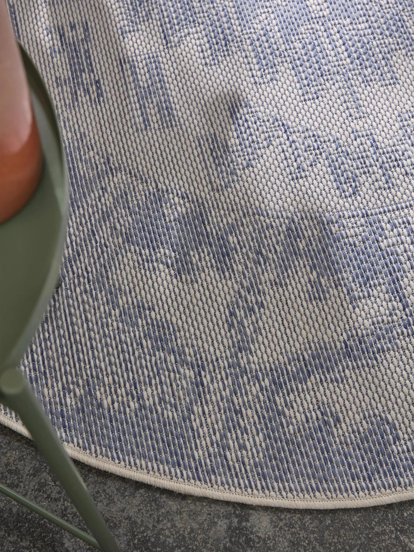 Covor rotund interior/exterior Bronco Dark Blue 