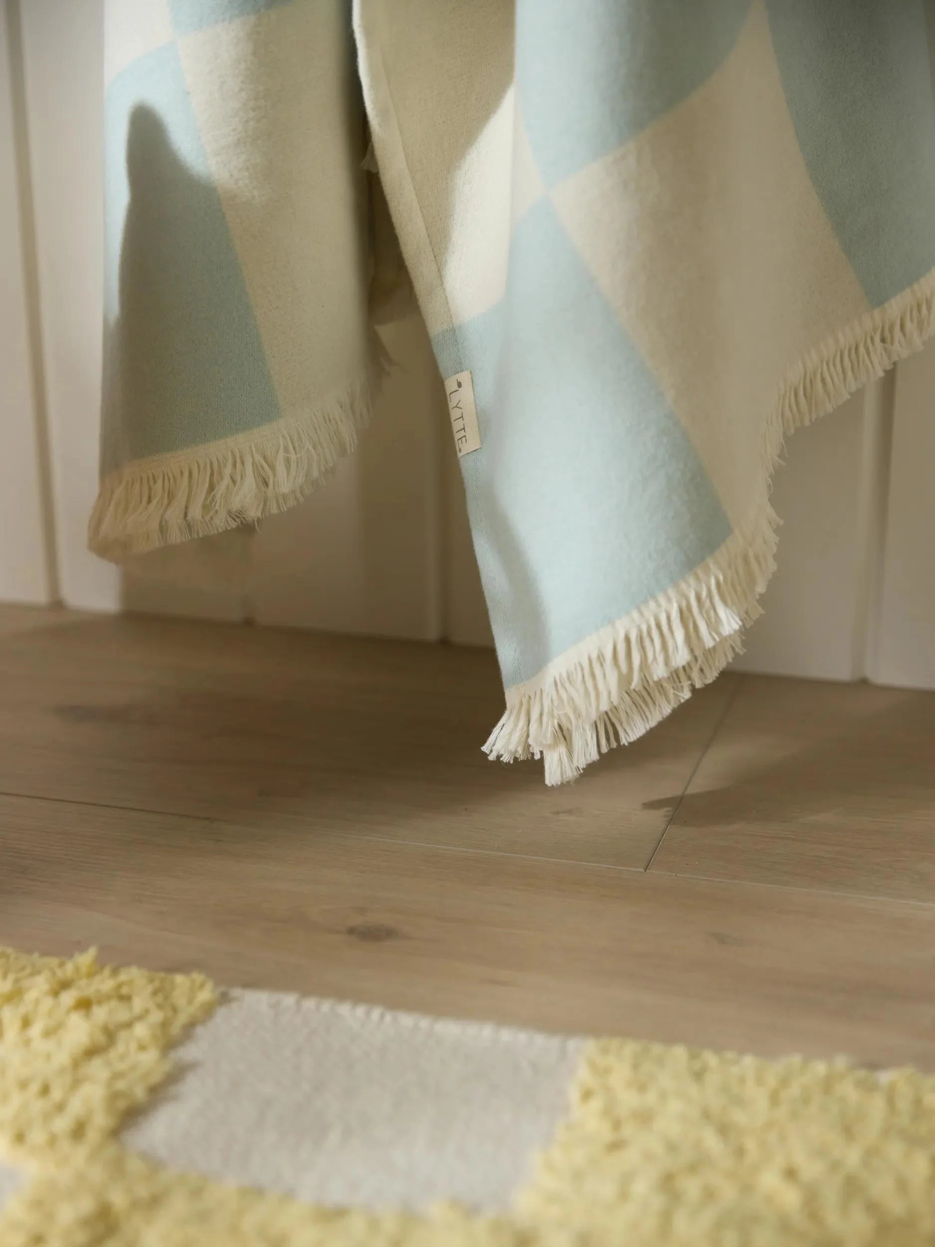 Pătură de bumbac Caro Blue 