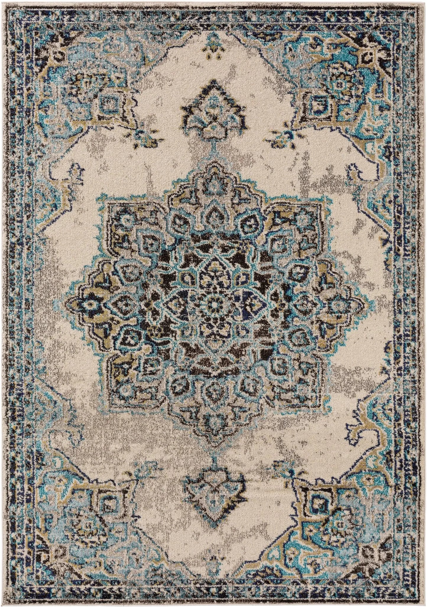 Covor Casa Beige/Turquoise