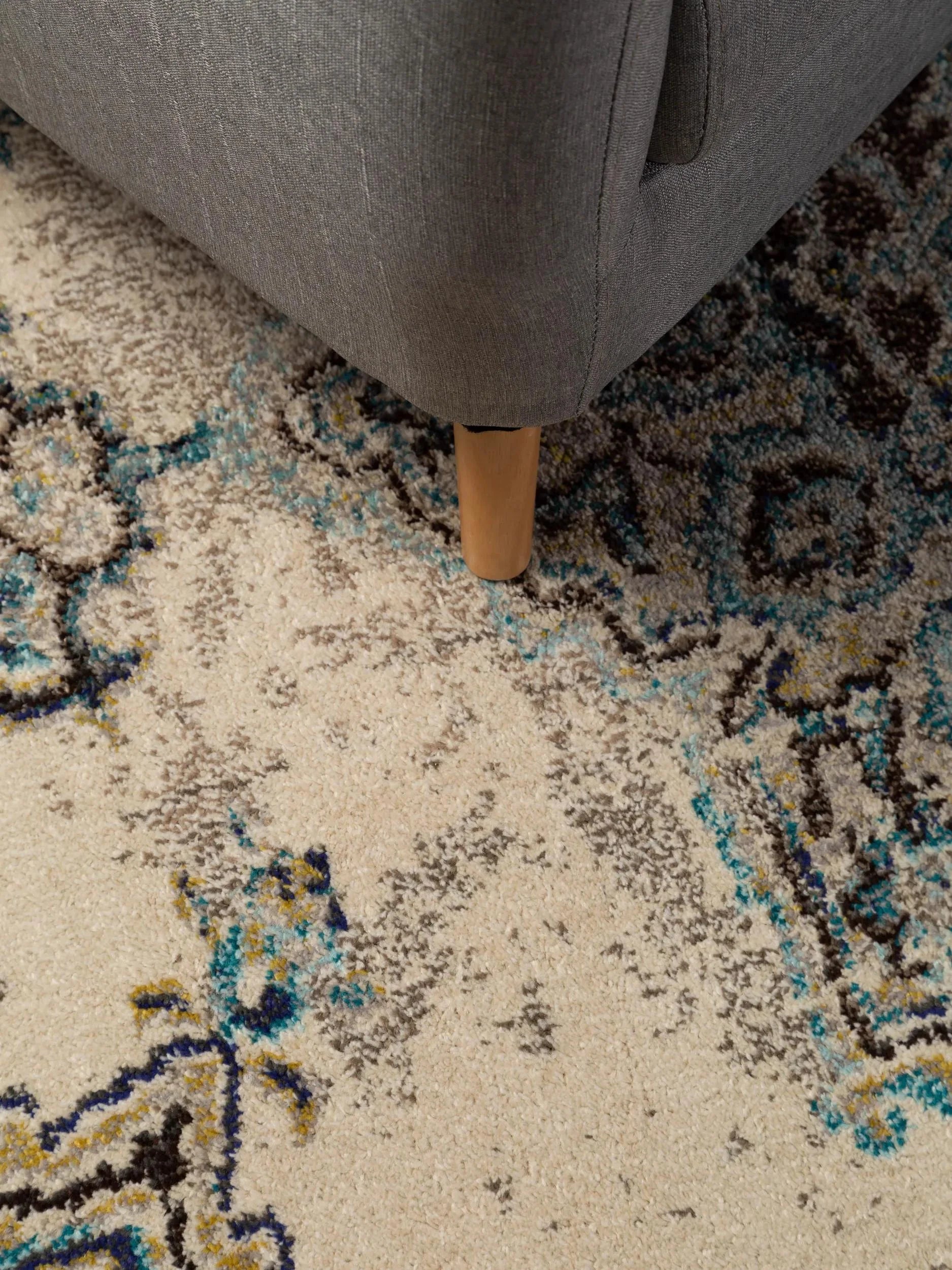 Covor Casa Beige/Turquoise
