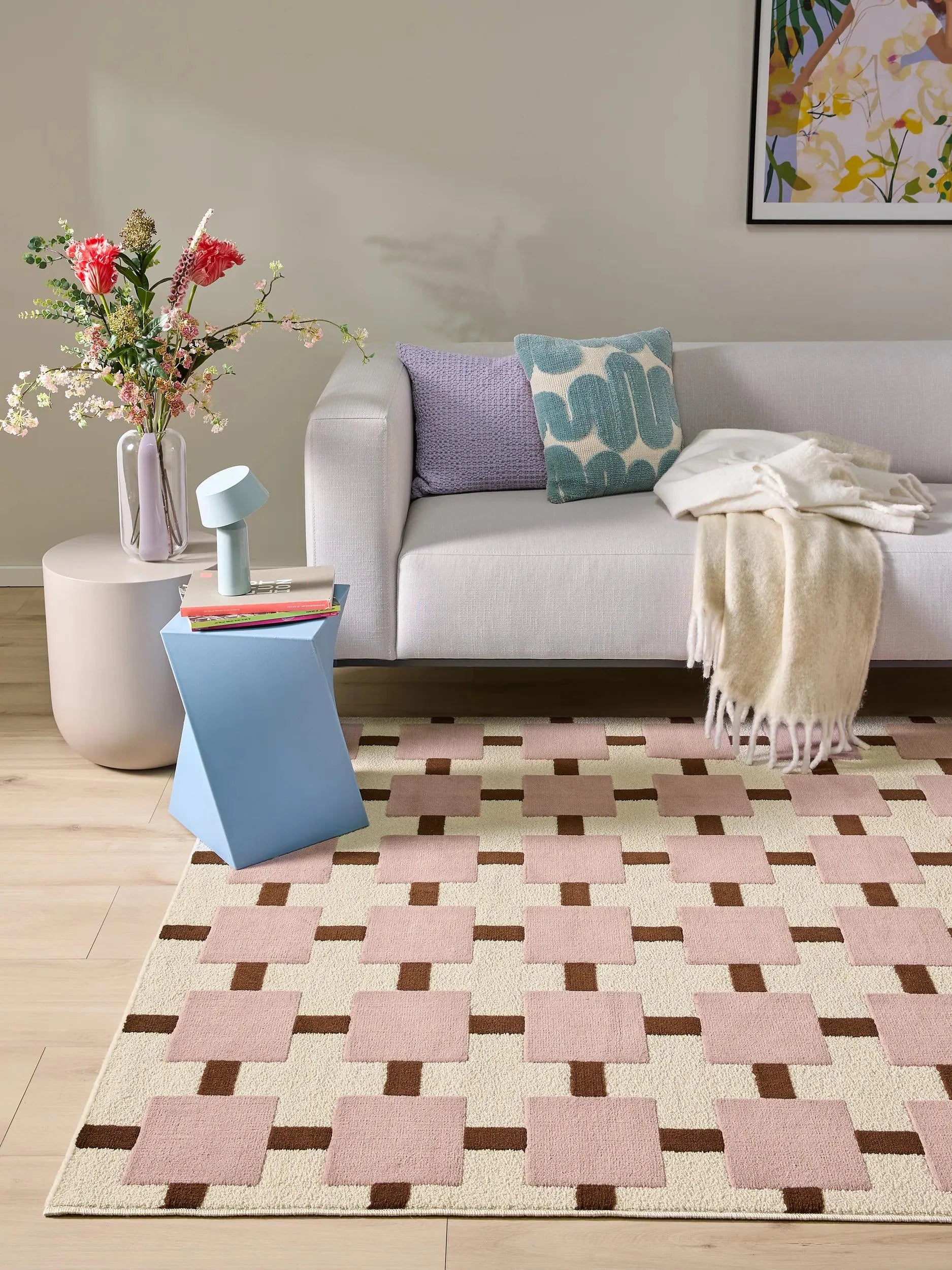 Covor Cini Beige/Rose