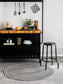 Covor rotund interior/exterior Cleo Charcoal 