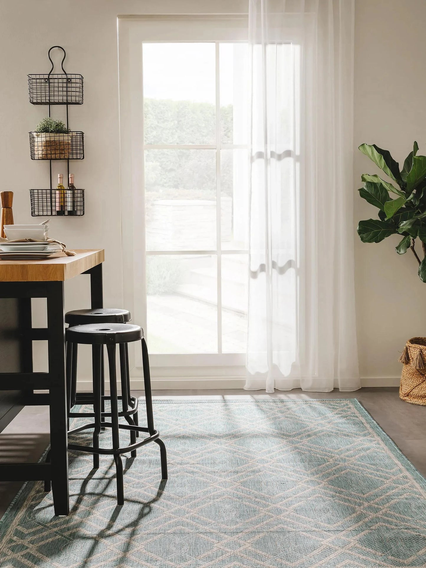 Covor interior/exterior Cleo Turquoise 