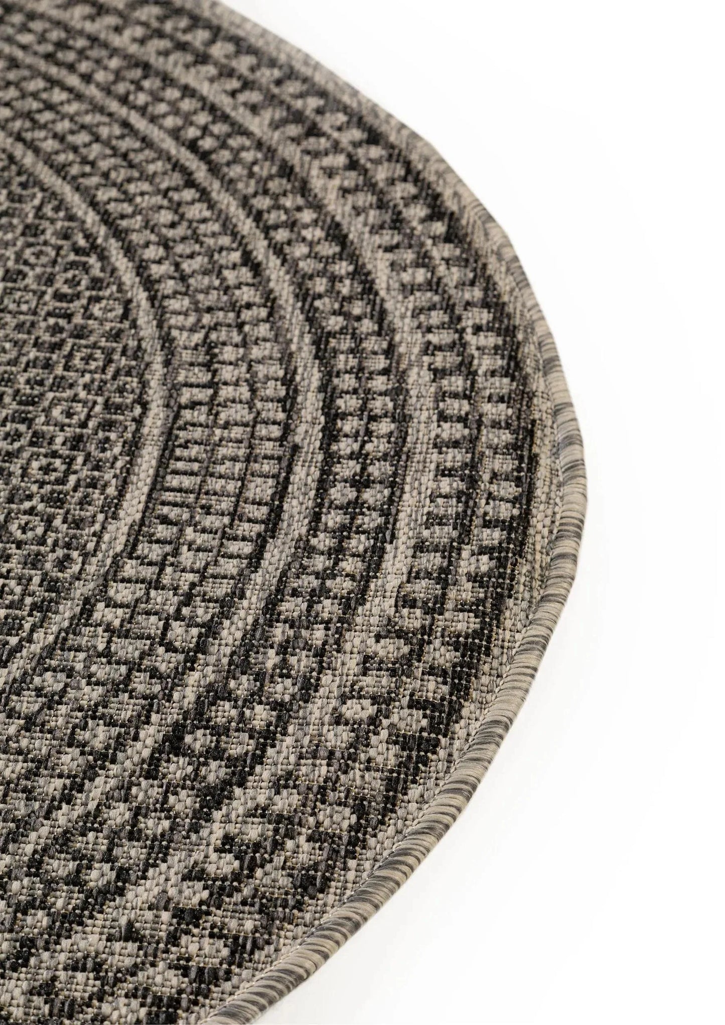 Covor rotund interior/exterior Cleo Charcoal 