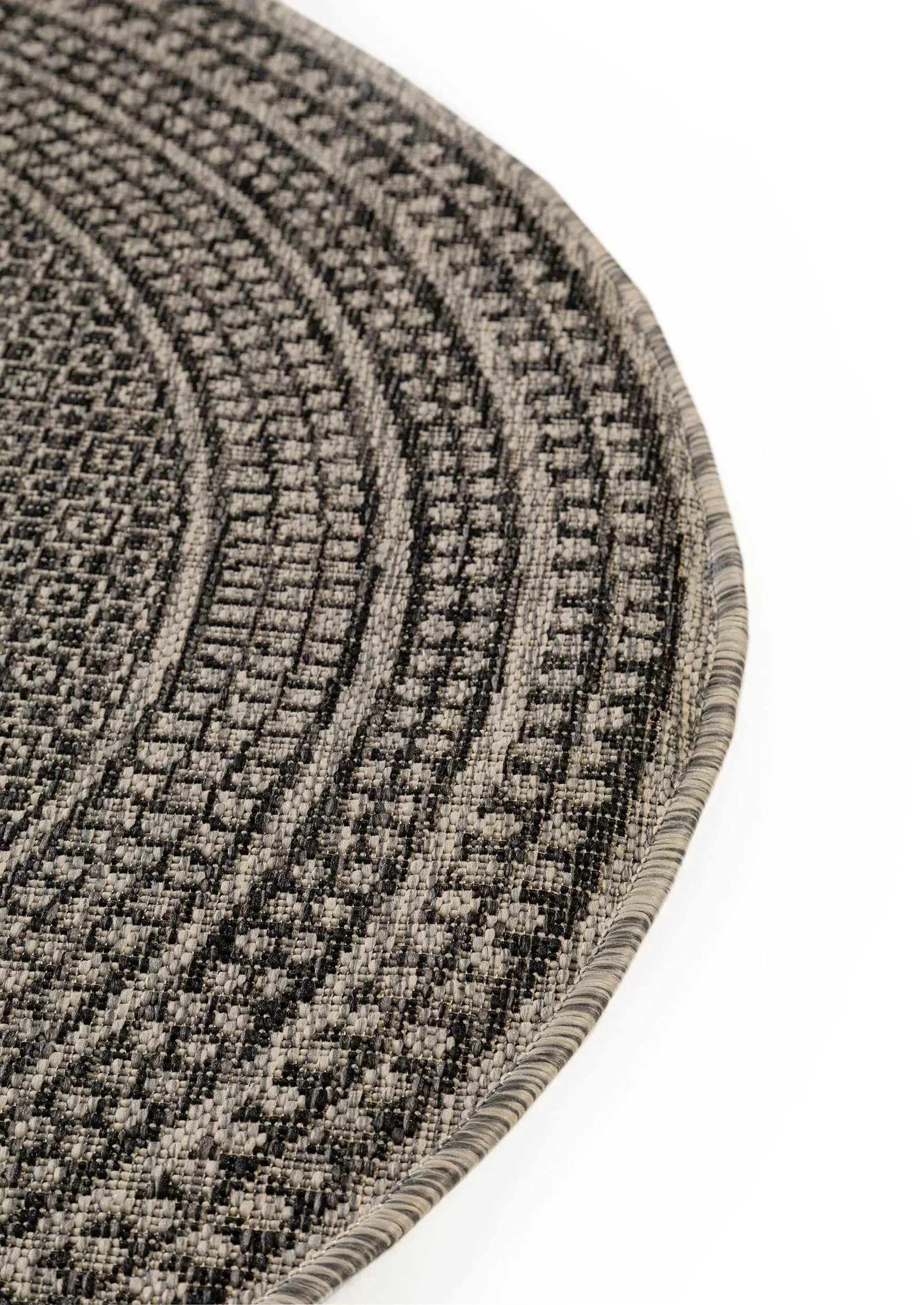 Covor rotund interior/exterior Cleo Charcoal 