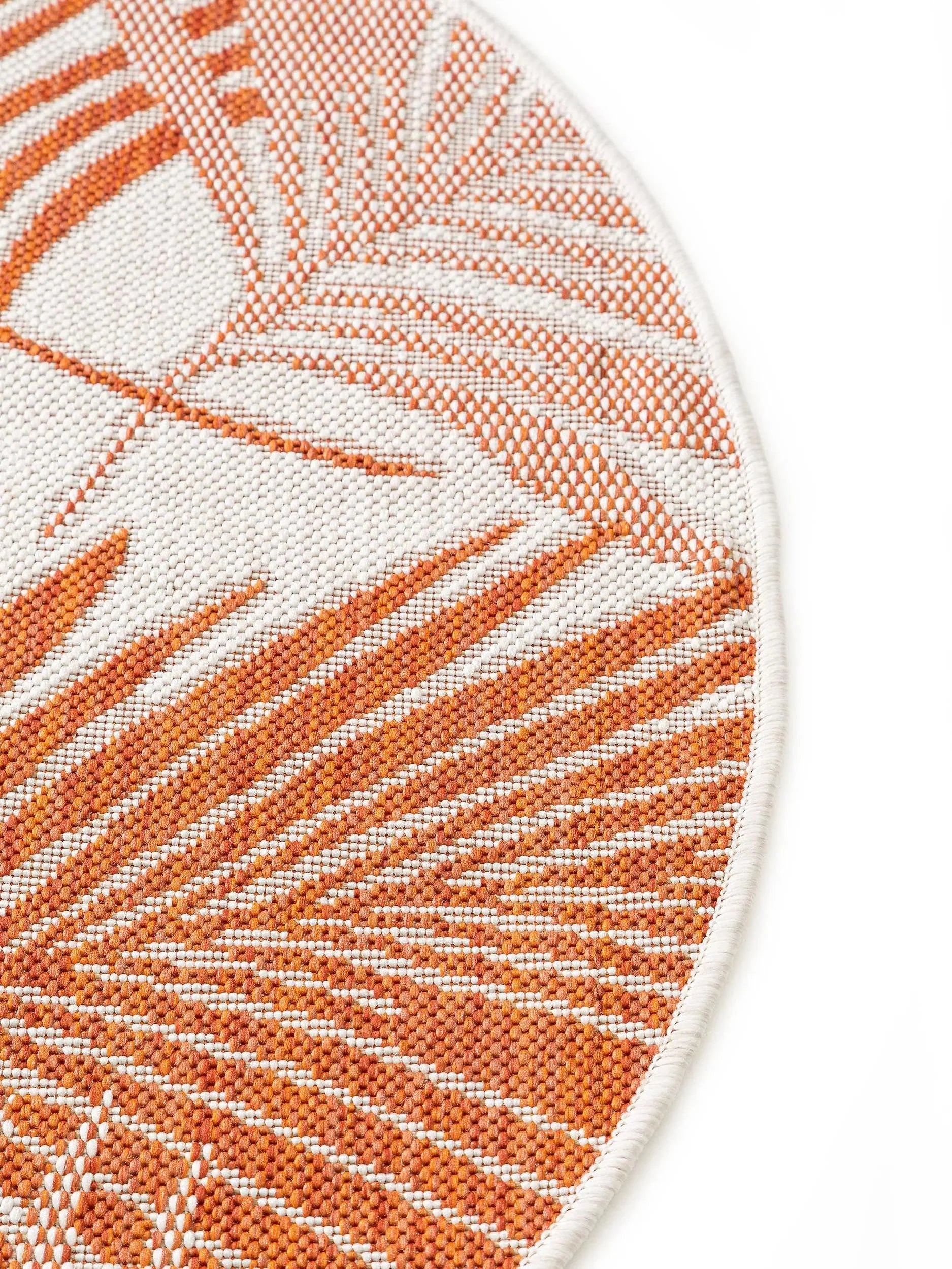 Covor rotund interior/exterior Cleo Orange