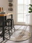 Covor rotund interior/exterior Cleo Black