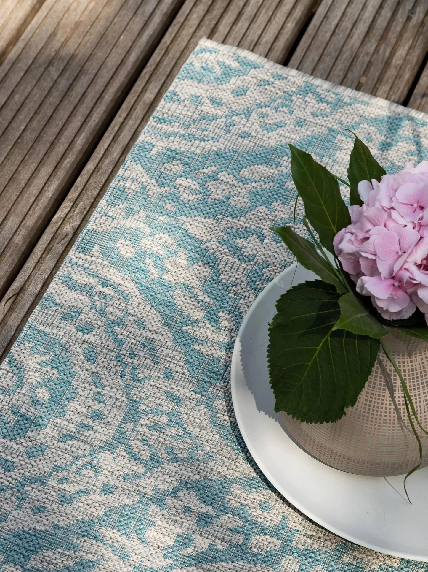 Covor interior/exterior Cleo Beige/Turquoise