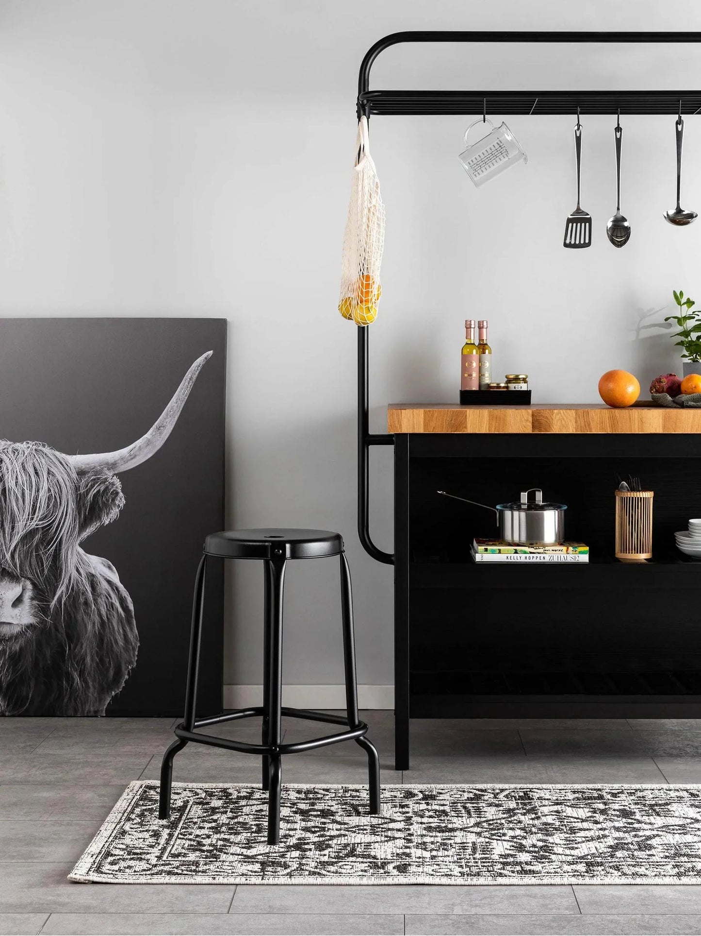 Covoraș îngust/preș - interior/exterior Cleo White/Black