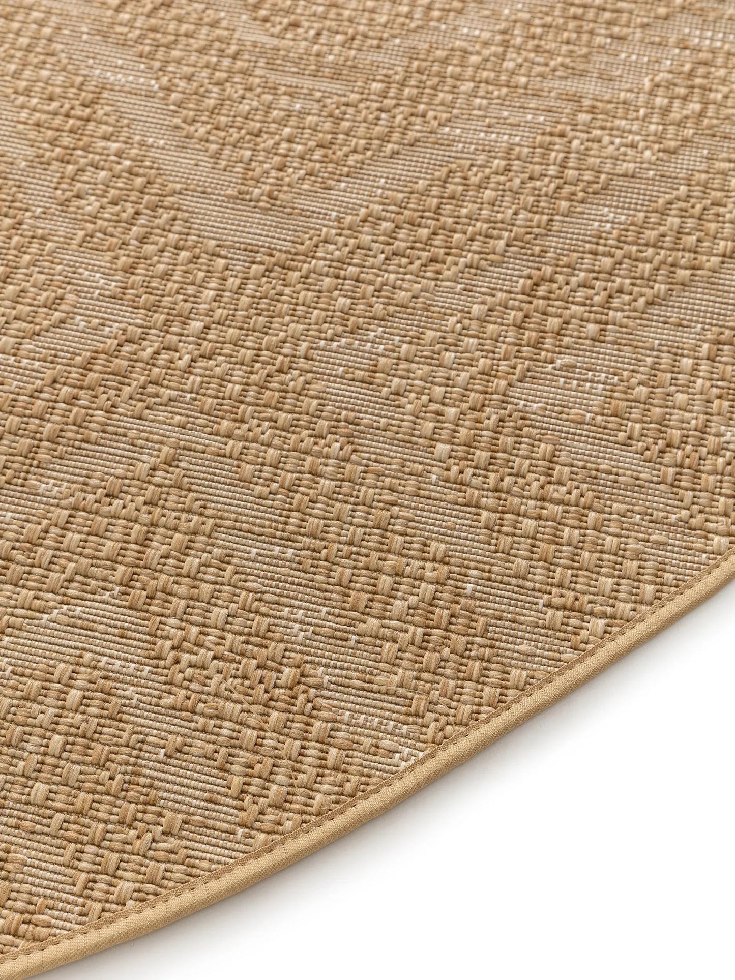 Covor rotund interior/exterior Como Light Brown
