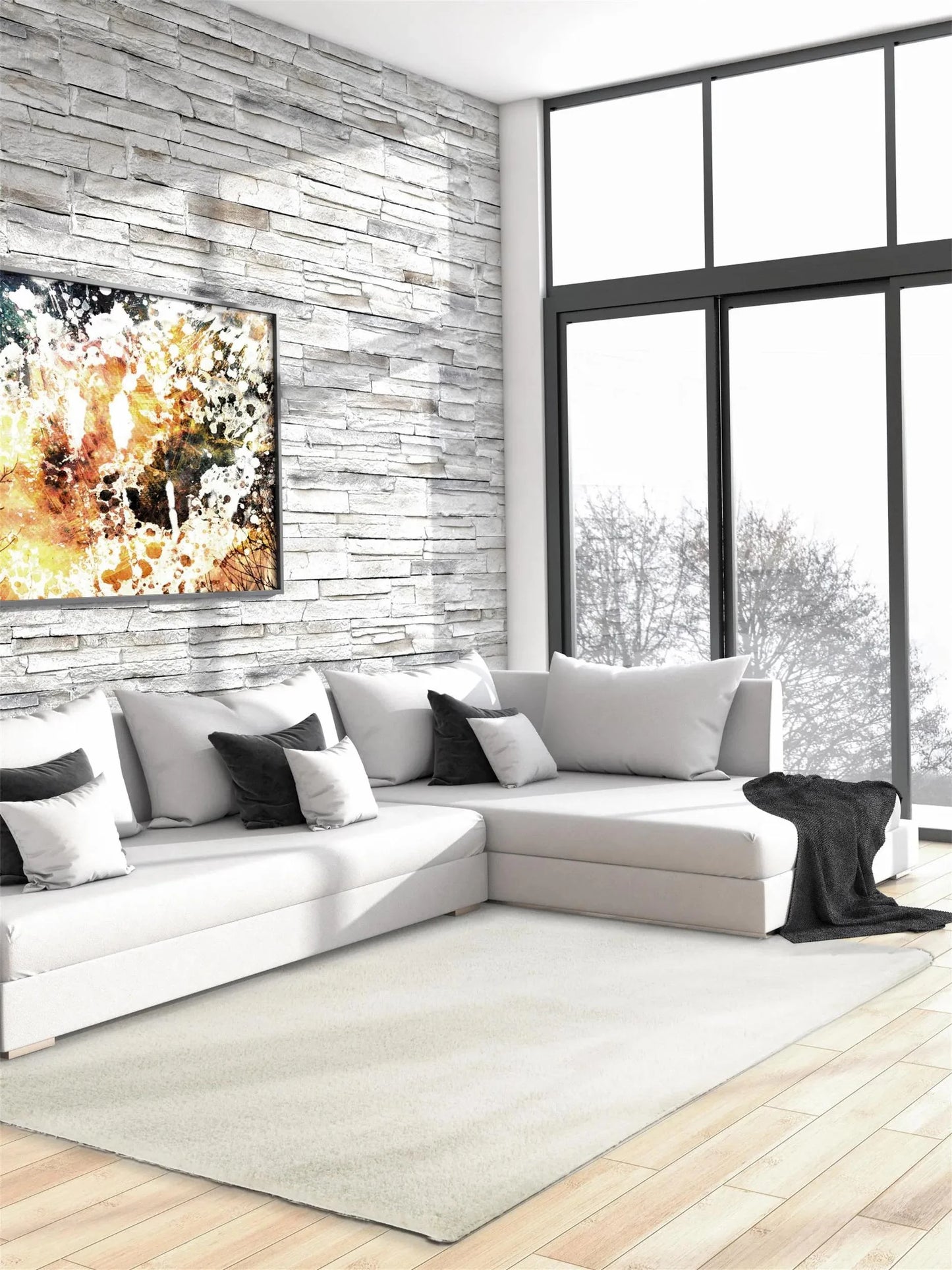 Covor Shaggy Cosy White