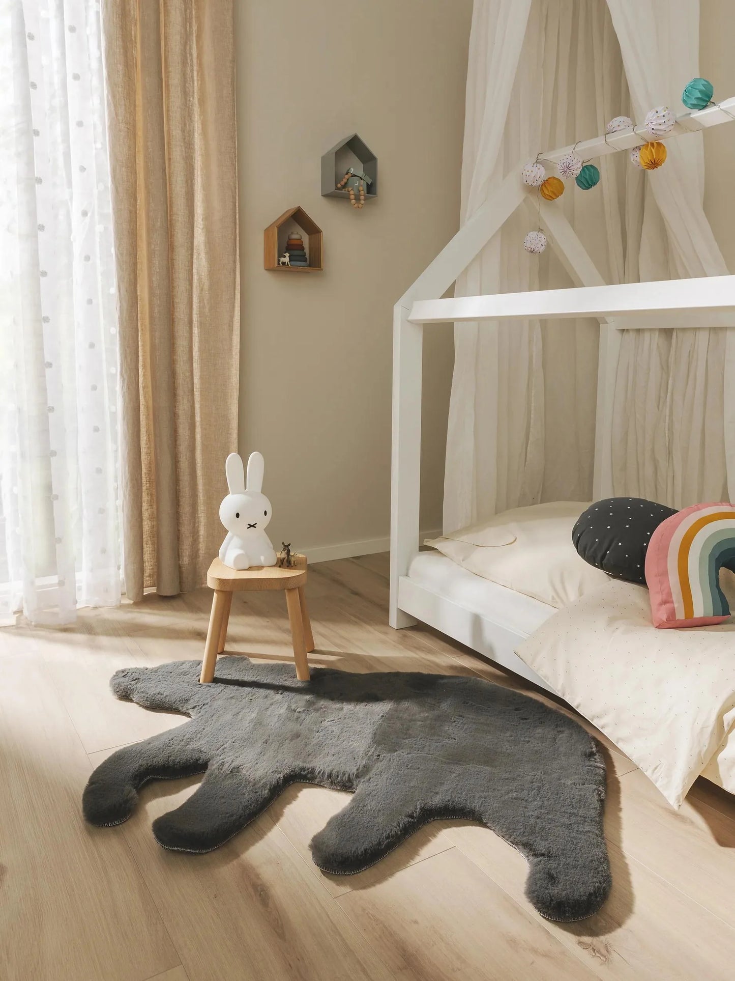 Washable Covor pentru copii Dave Charcoal 
