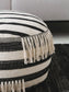 Pouf/taburet Deja Black/White