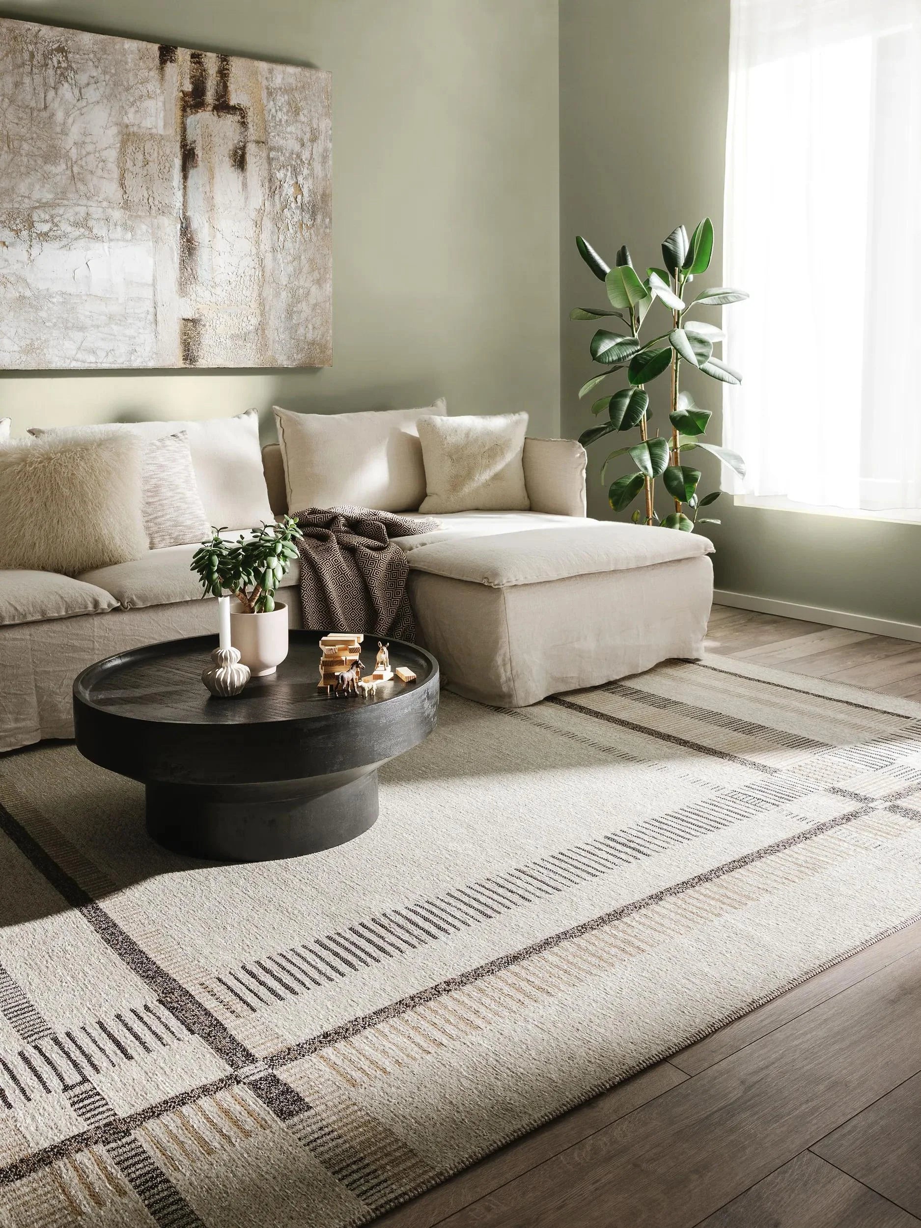 Covor țesătură plată Elena Beige/Brown 