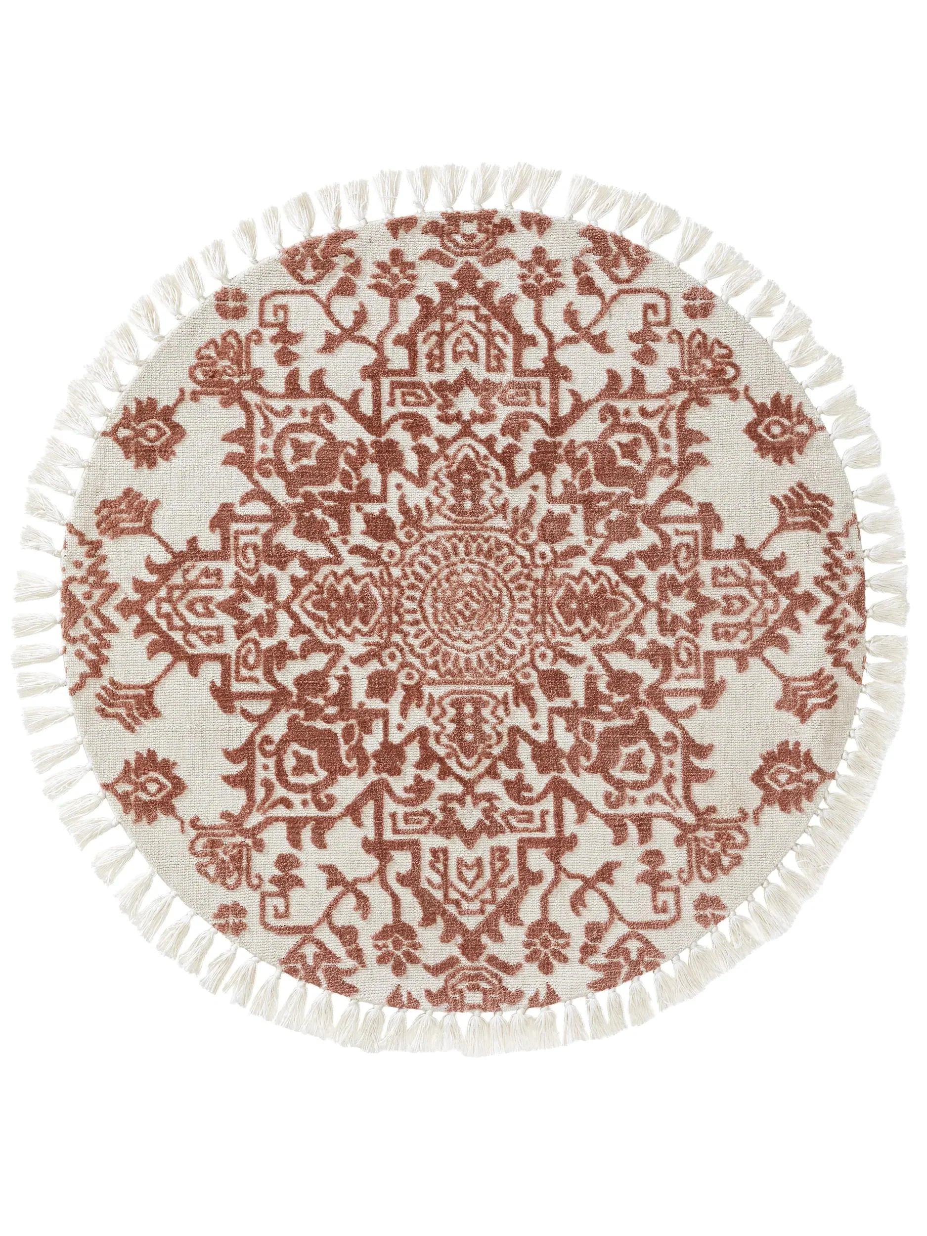 Covor rotund Elias Terracotta 