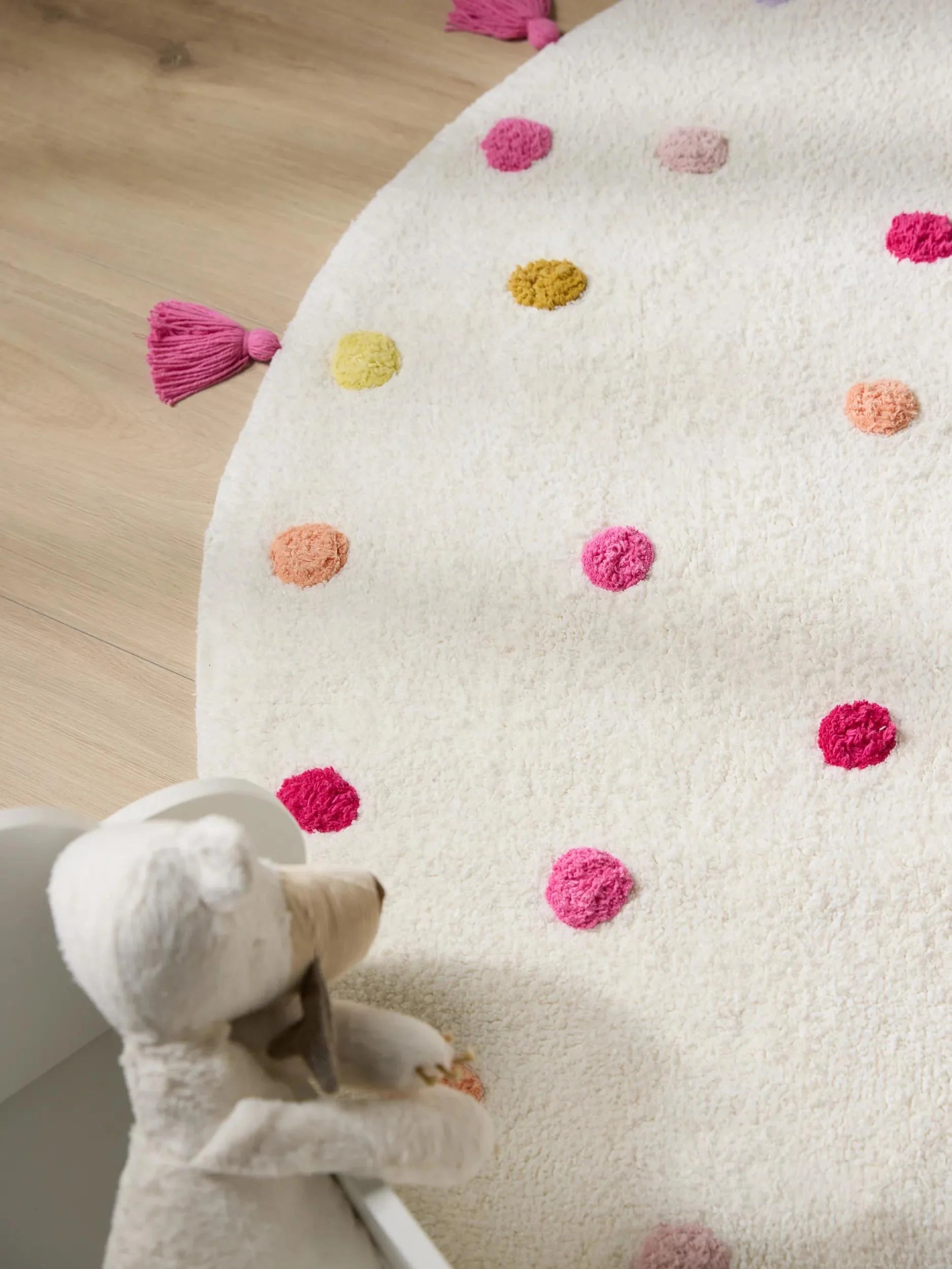 Covor lavabil pentru copii Fiete Multicolour/Pink 