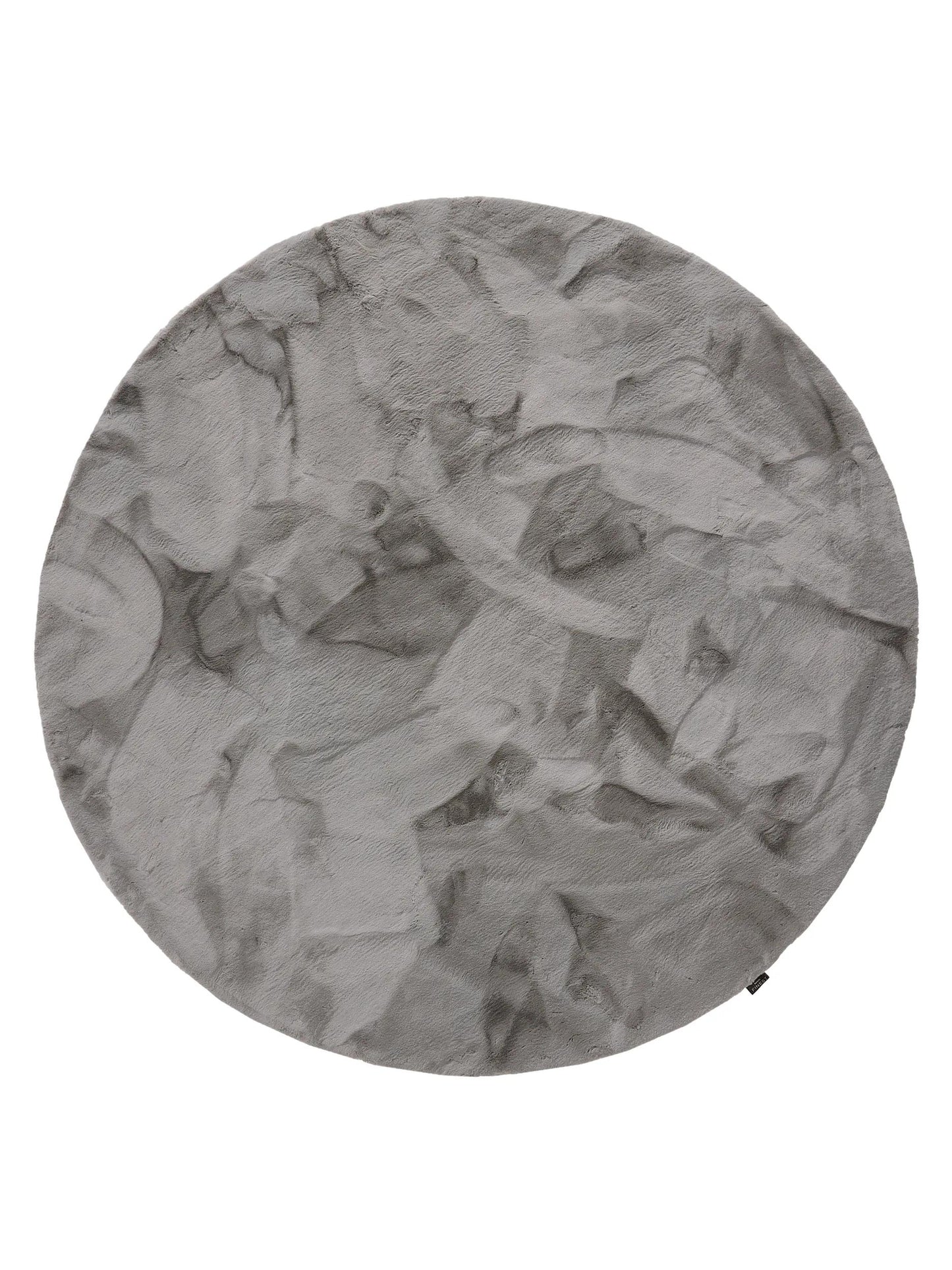 Shaggy Covor rotund Fine Grey