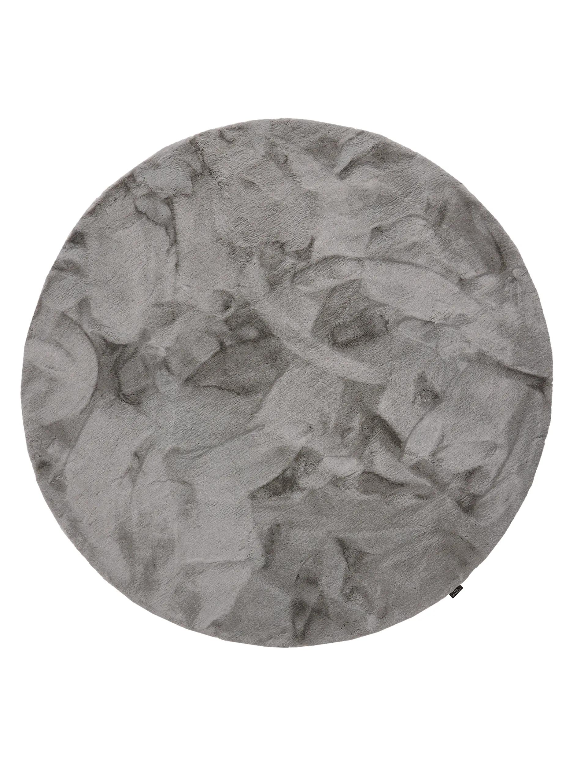 Shaggy Covor rotund Fine Grey