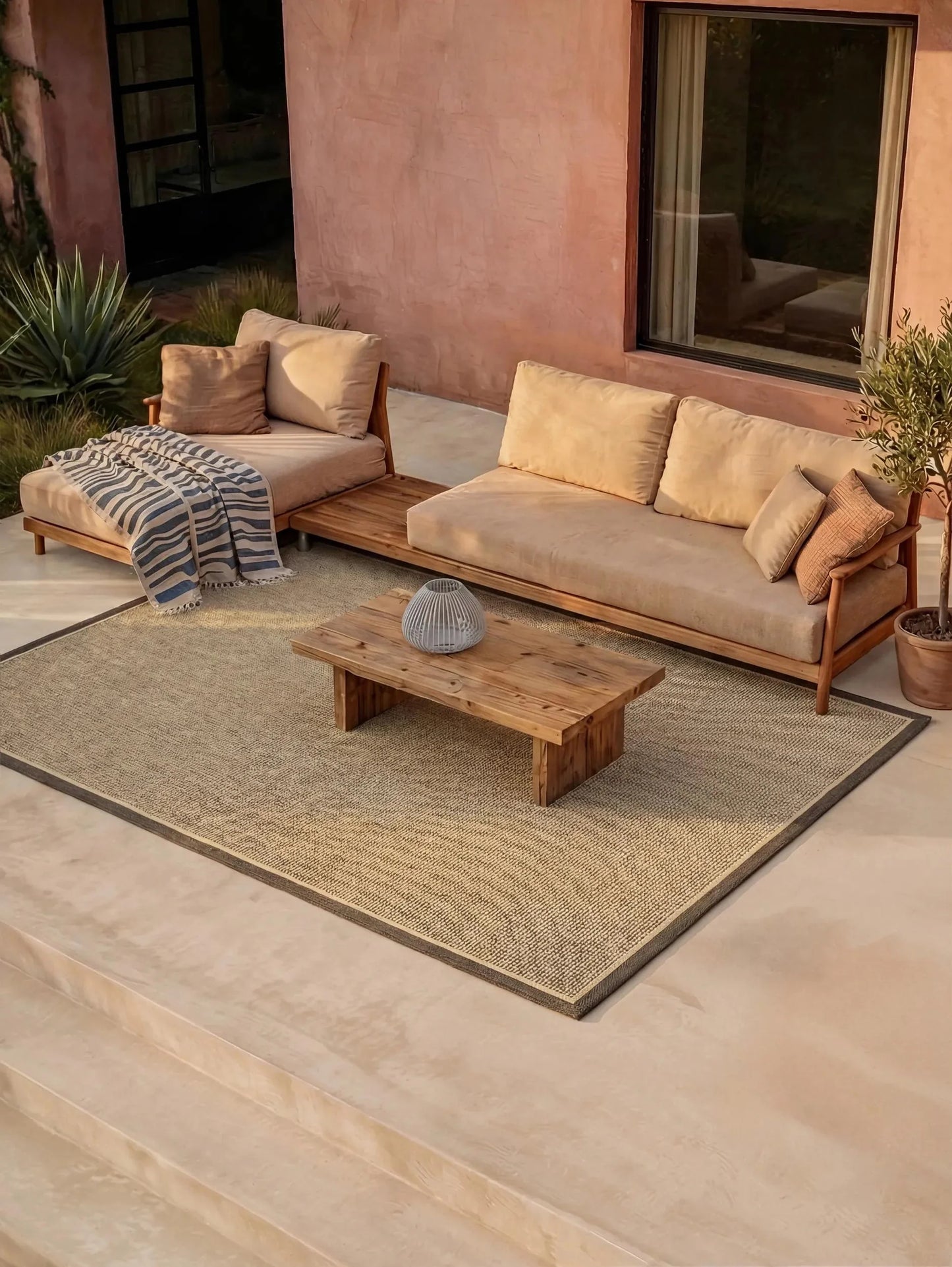 Covor interior/exterior Finley Beige/Brown