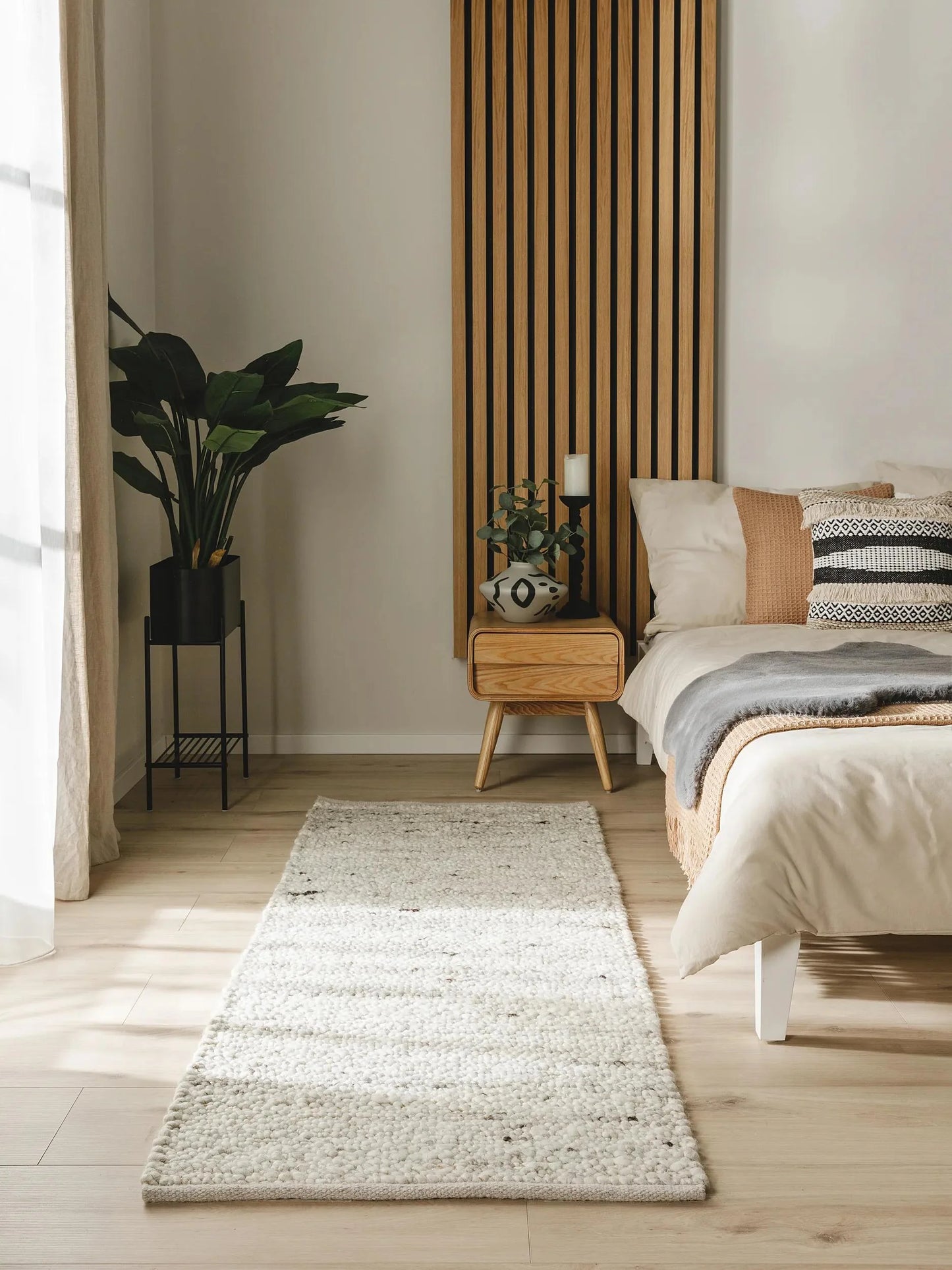 Covor de lână Finn Ivory/Light Grey