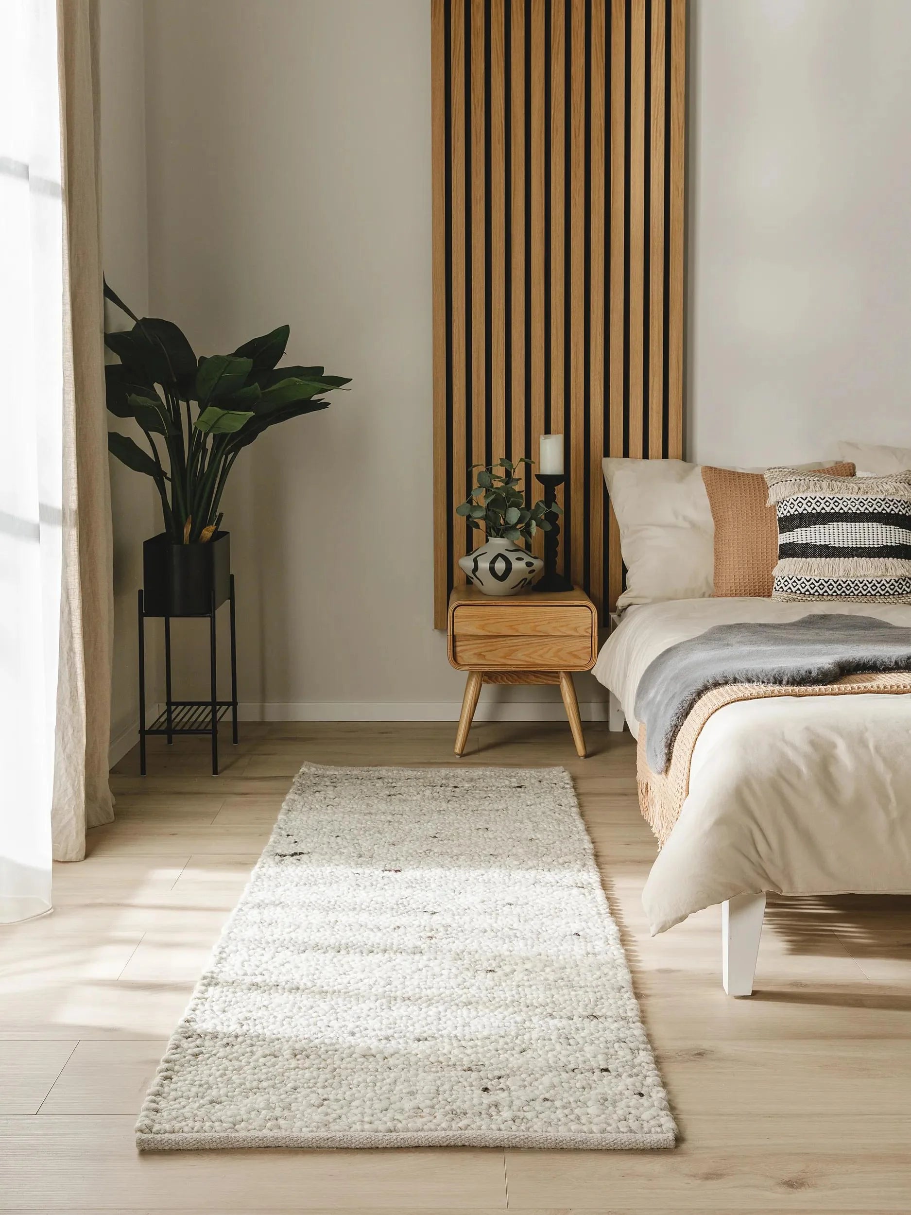 Covor de lână Finn Ivory/Light Grey