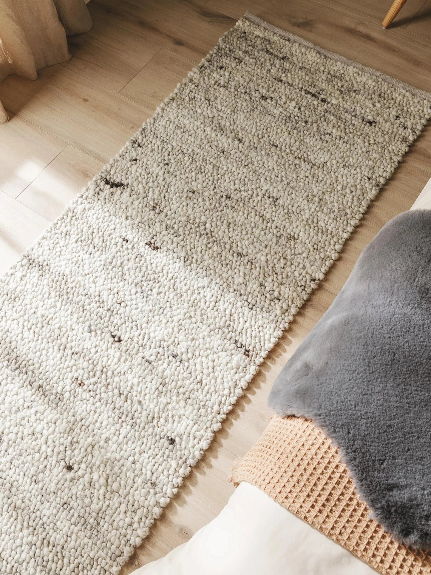 Covor de lână Finn Ivory/Light Grey