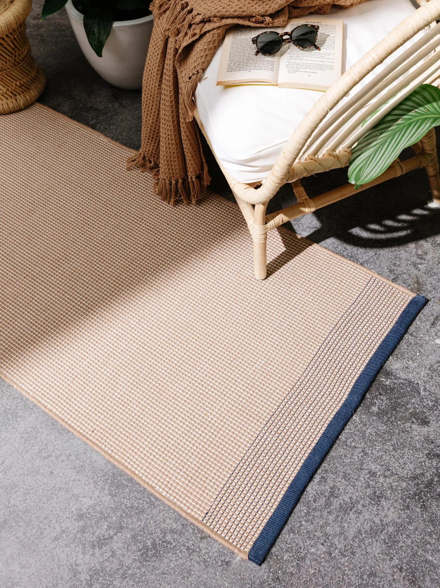 Covoraș îngust/preș - interior/exterior Fion Beige/Blue 