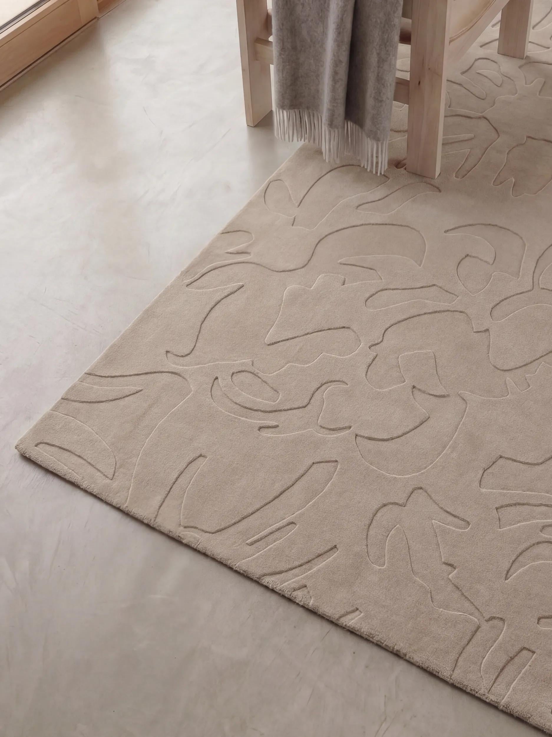 Covor de lână Fiore Taupe