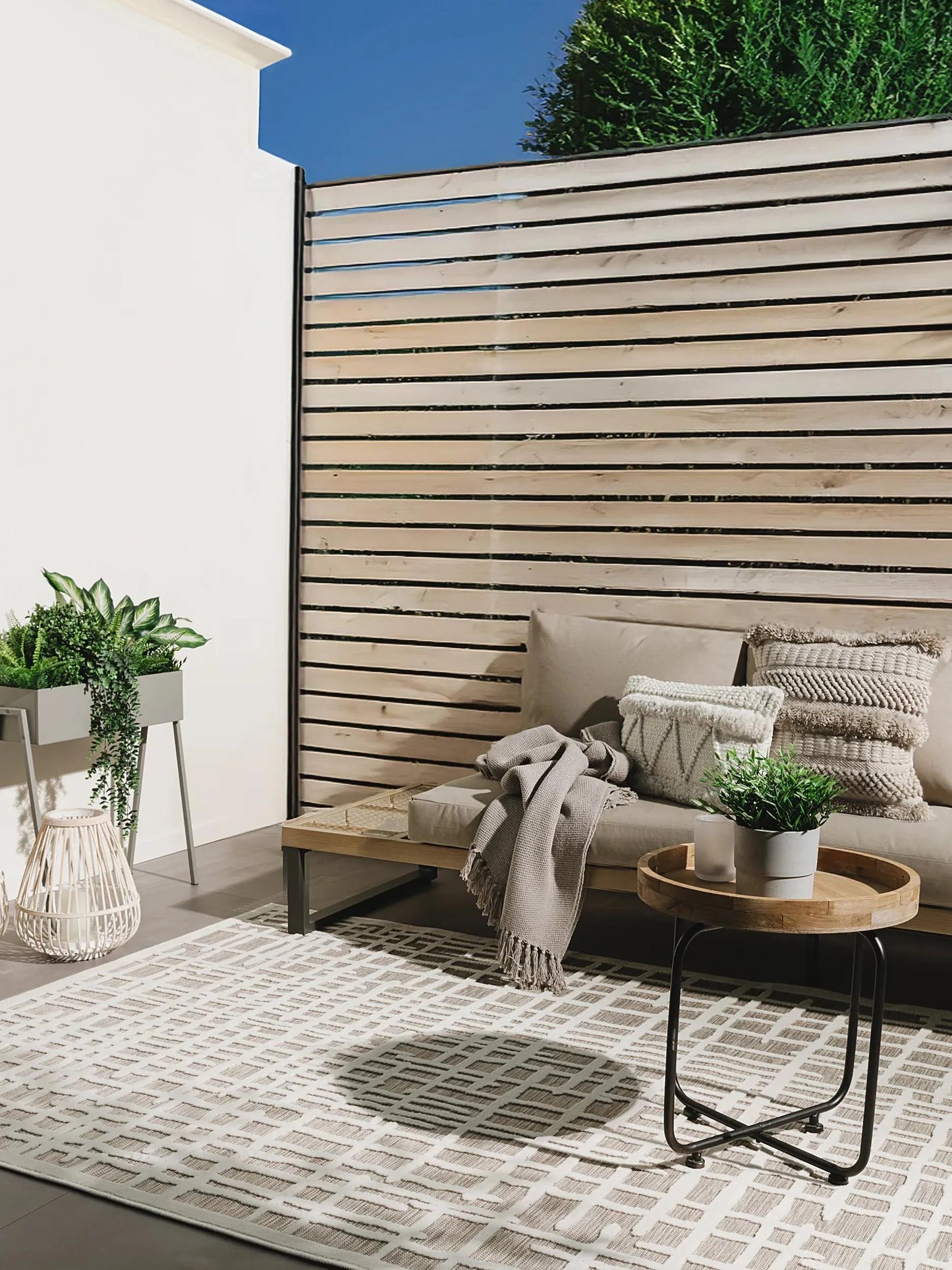 Covor interior/exterior Flora Grey 