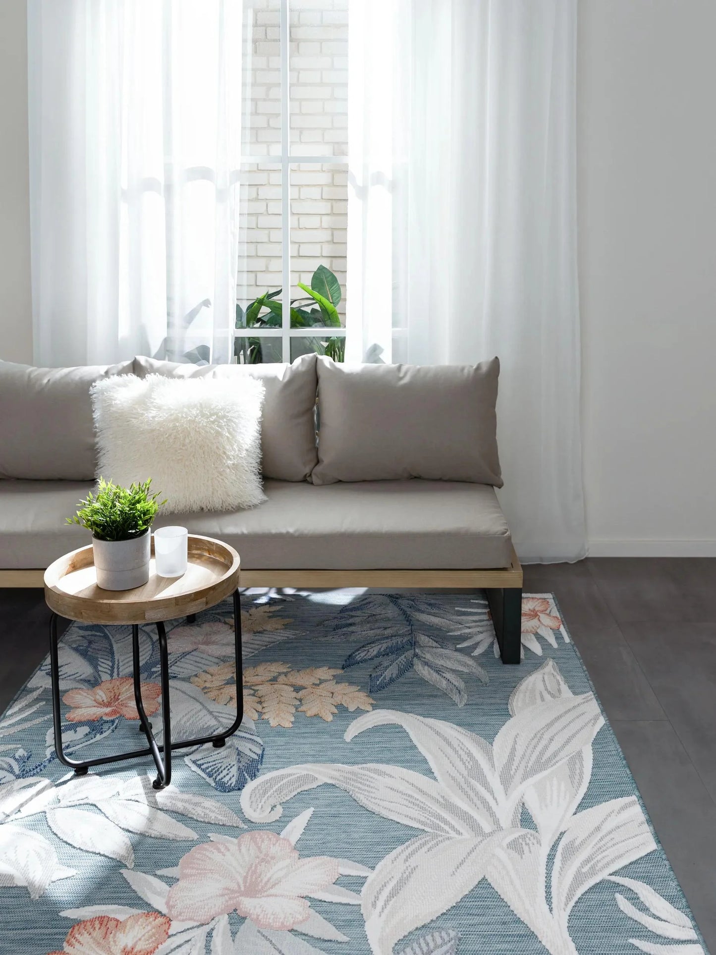 Covor interior/exterior Flora Multicolour 