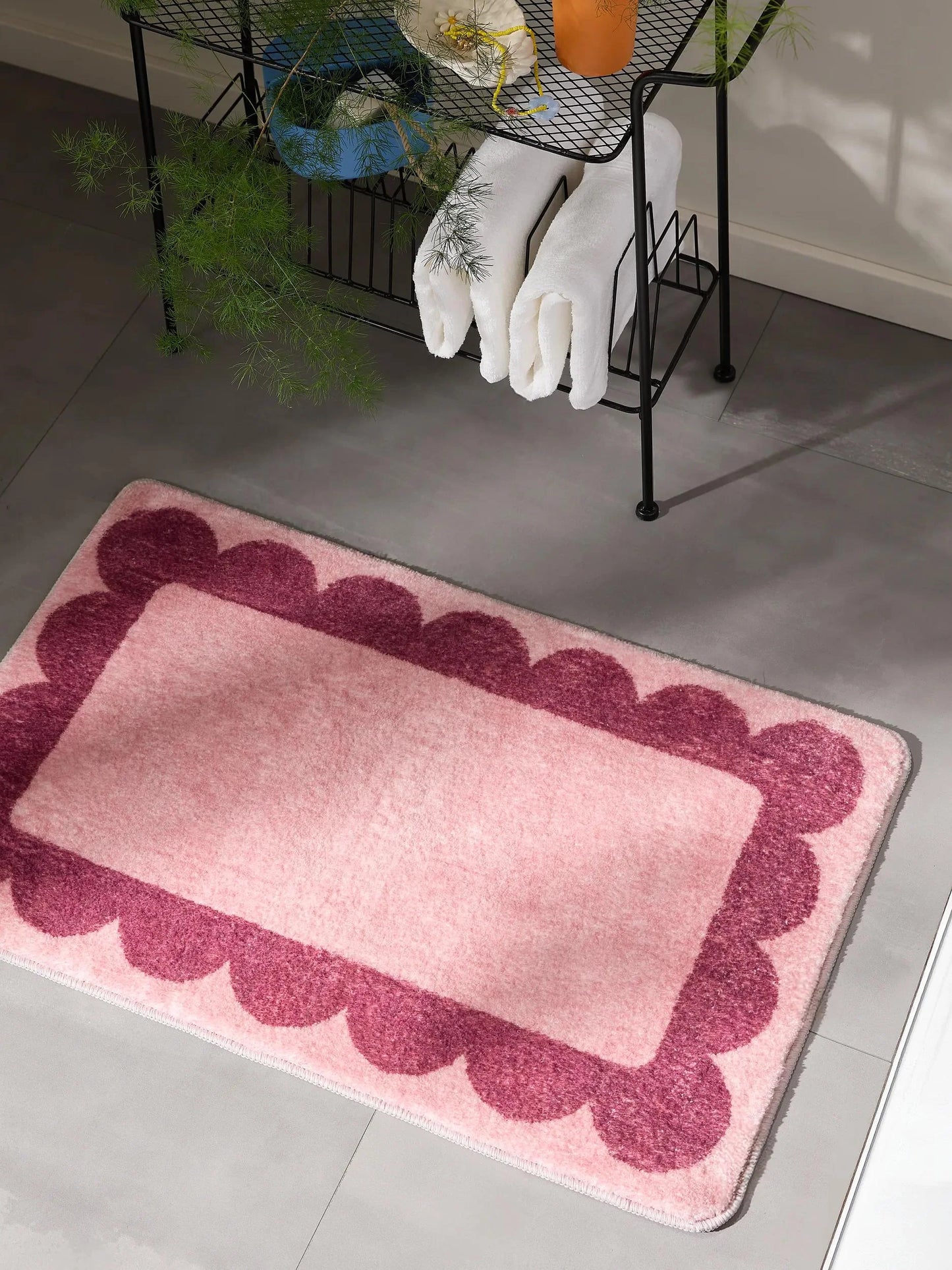 Covor de baie Frame Pink 