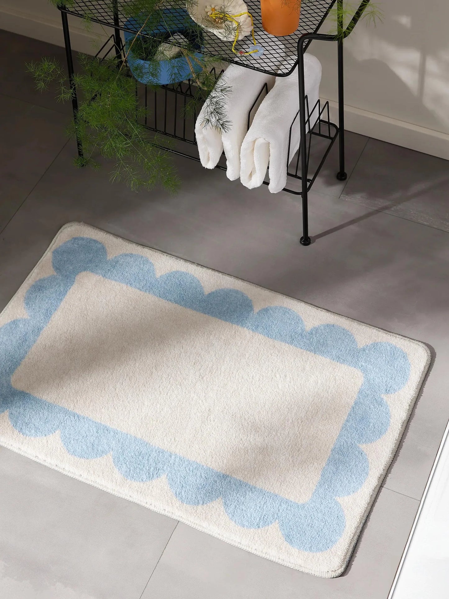 Covor de baie Frame Blue 