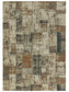 Covor țesătură plată Frencie Beige/Blue 