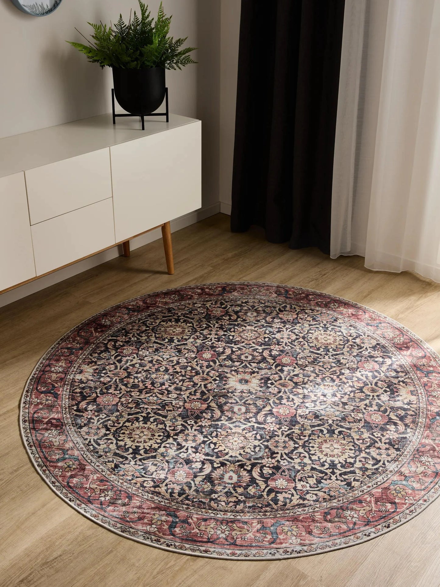 Covor lavabil George Multicolour/Red 