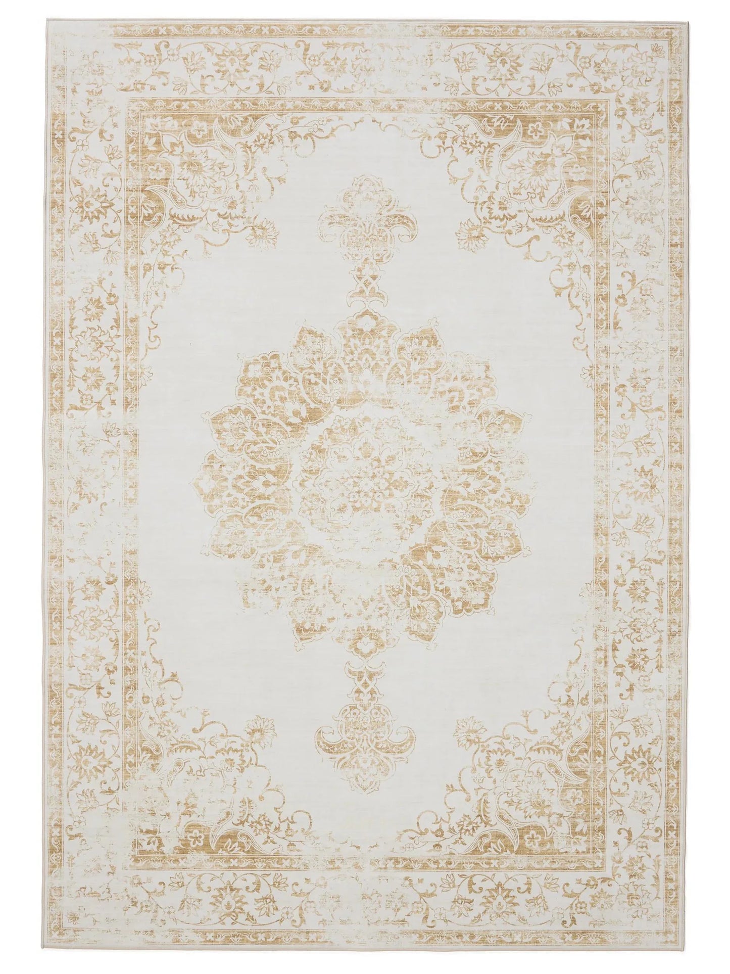 Covor lavabil George Cream/Yellow 