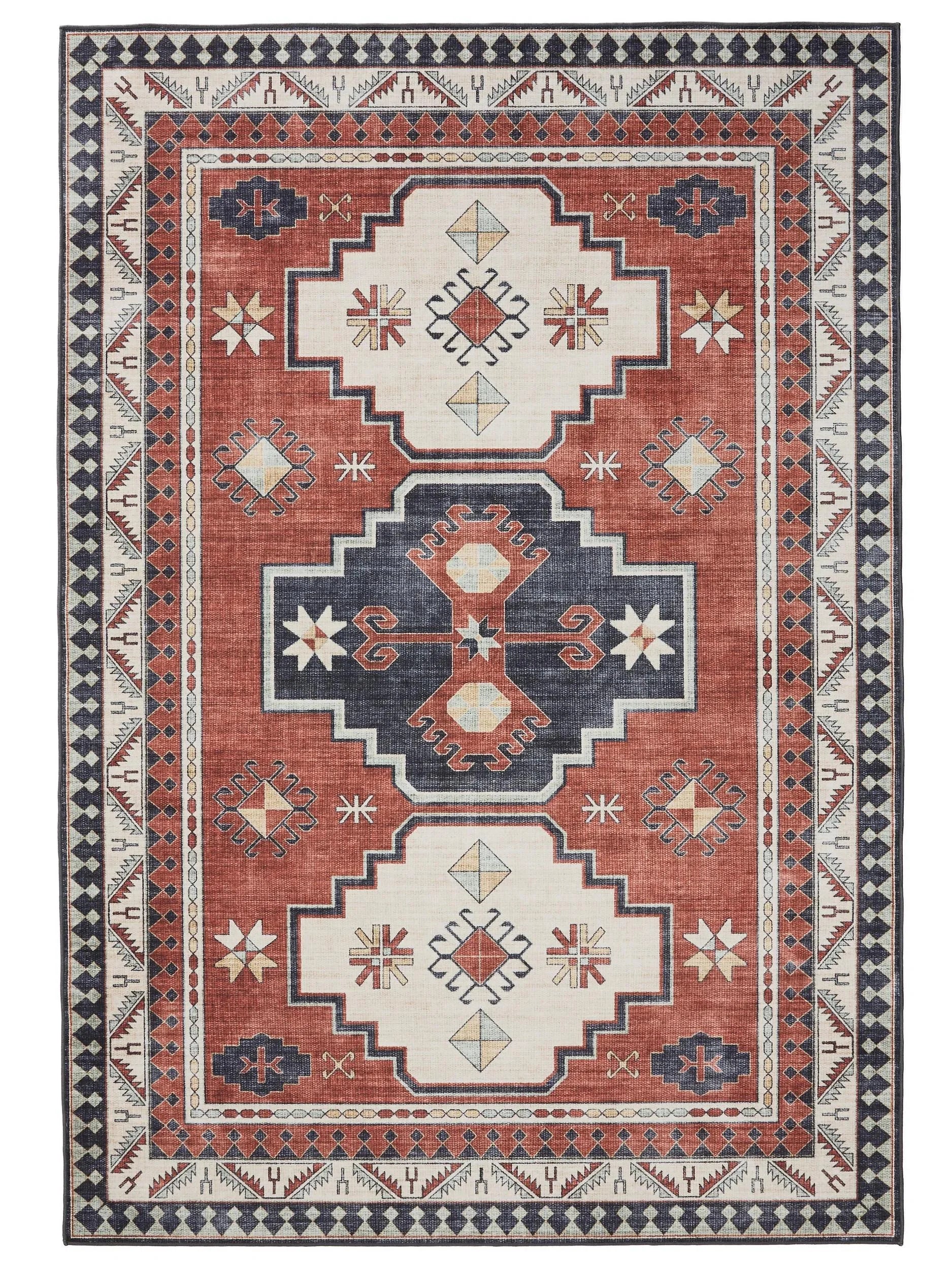 Covor lavabil George Multicolour/Blue 