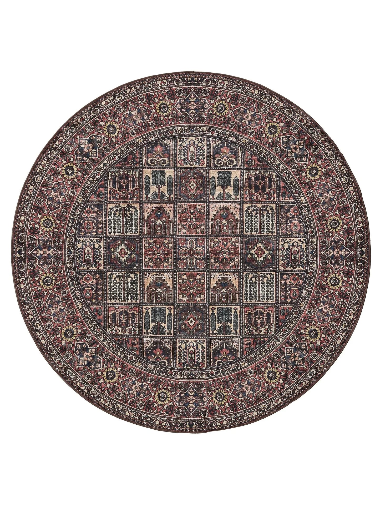 Covor lavabil George Multicolour/Red 