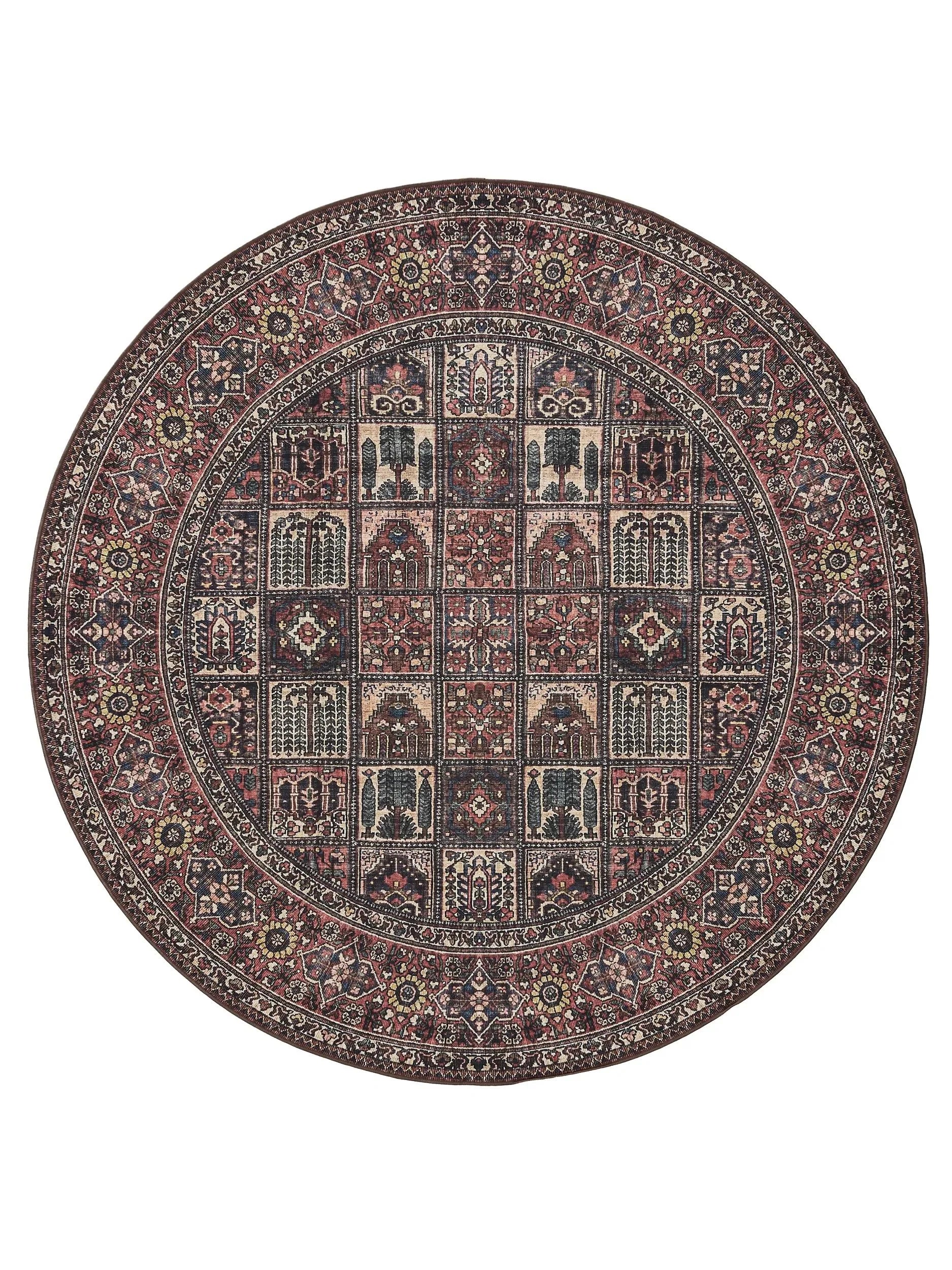 Covor lavabil George Multicolour/Red 