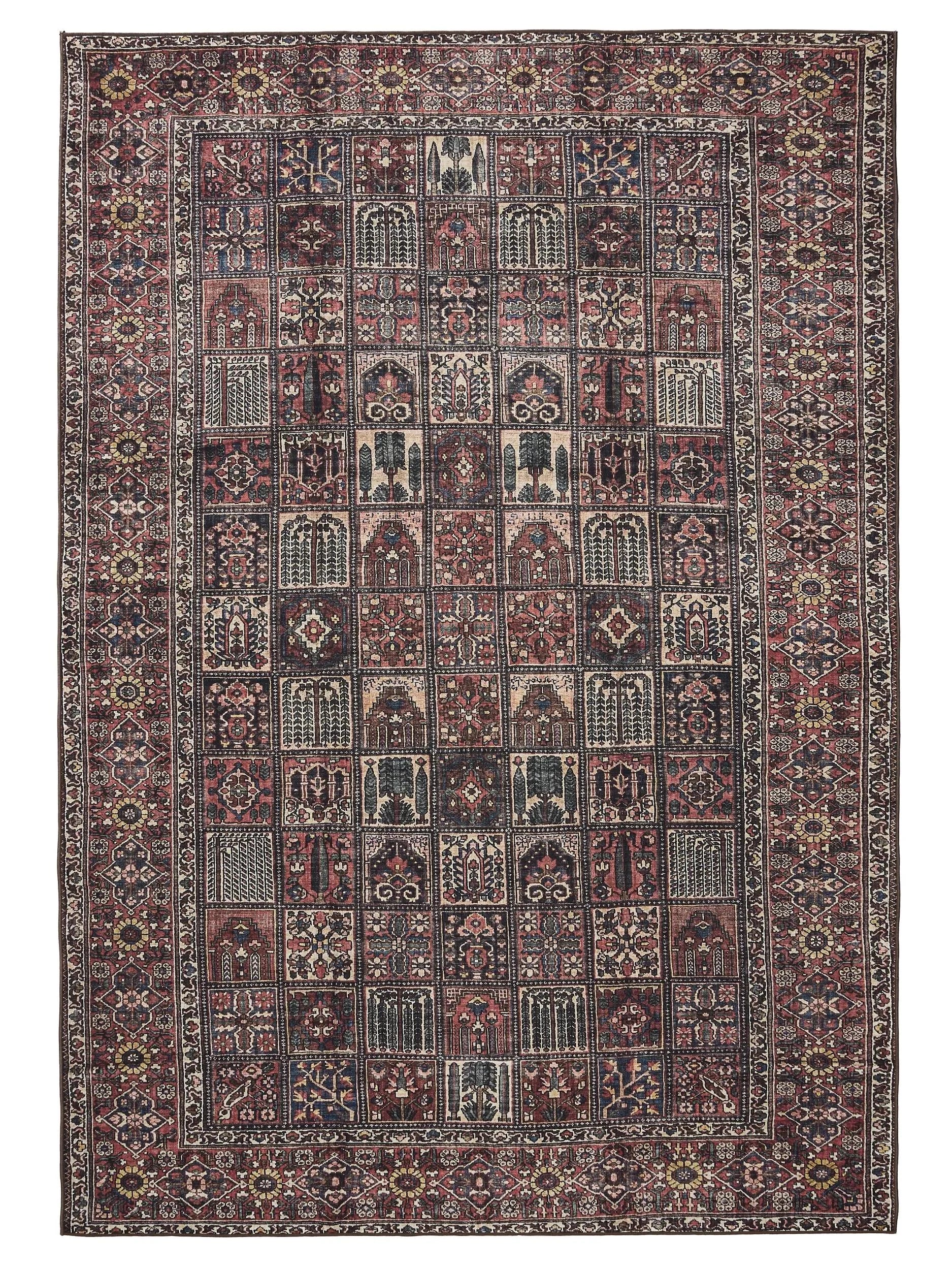 Covor lavabil George Multicolour/Red 
