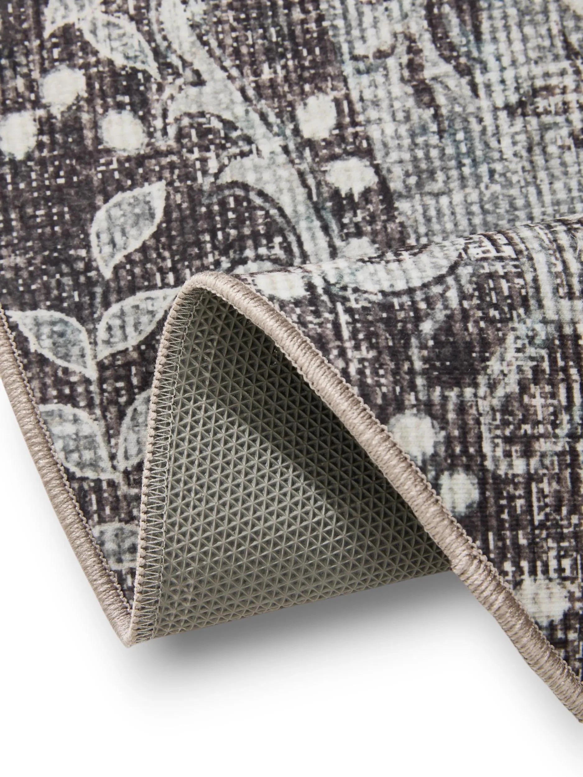 Covor lavabil George Black/Grey 