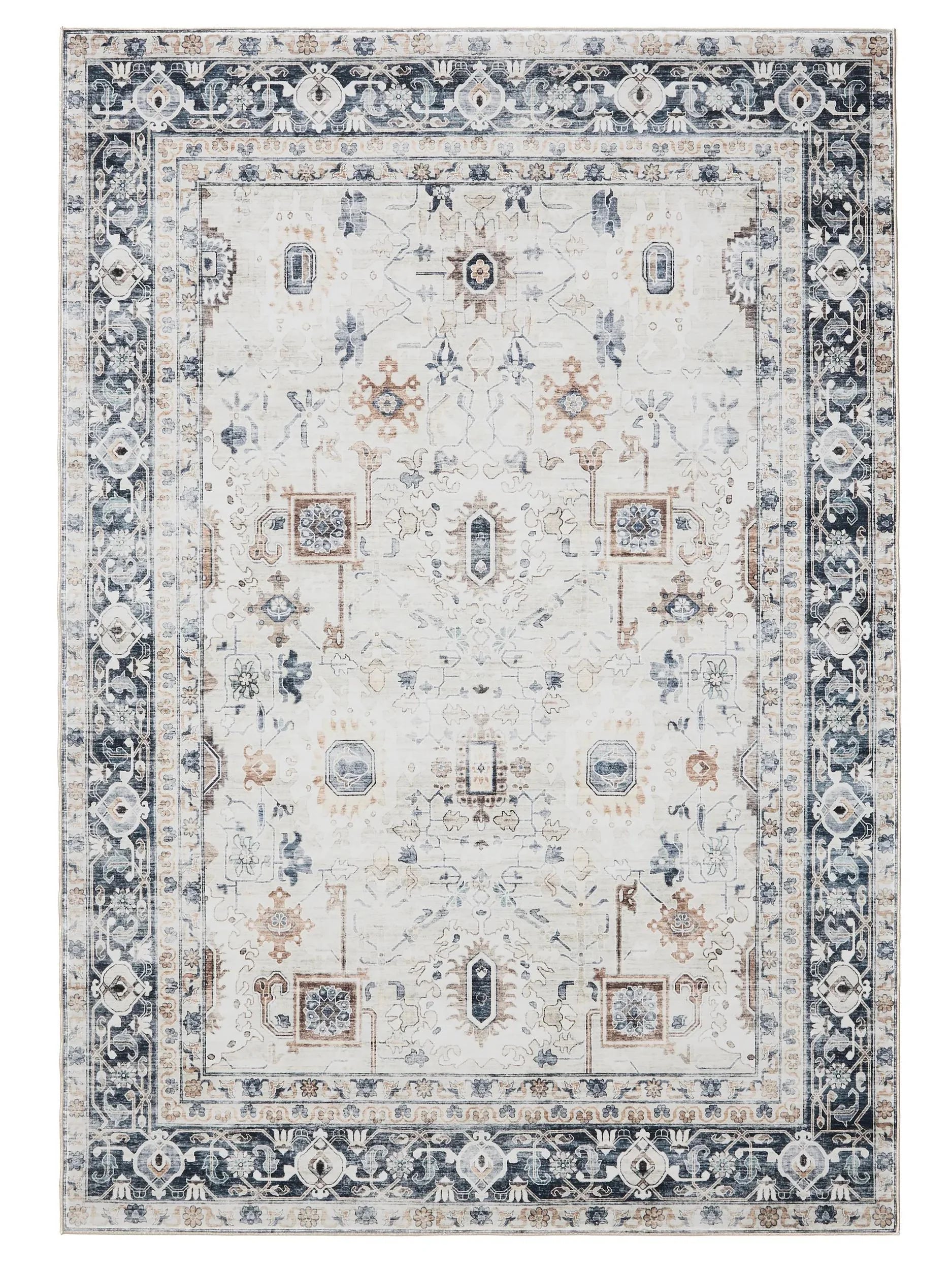 Covor lavabil George Cream/Grey 
