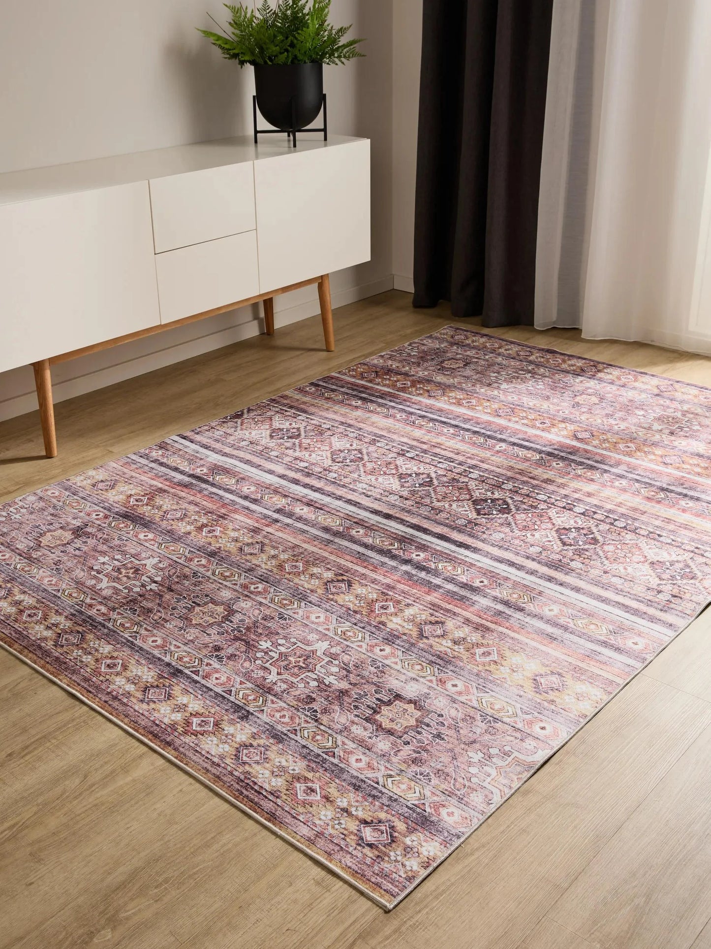 Covor lavabil George Multicolour/Pink 
