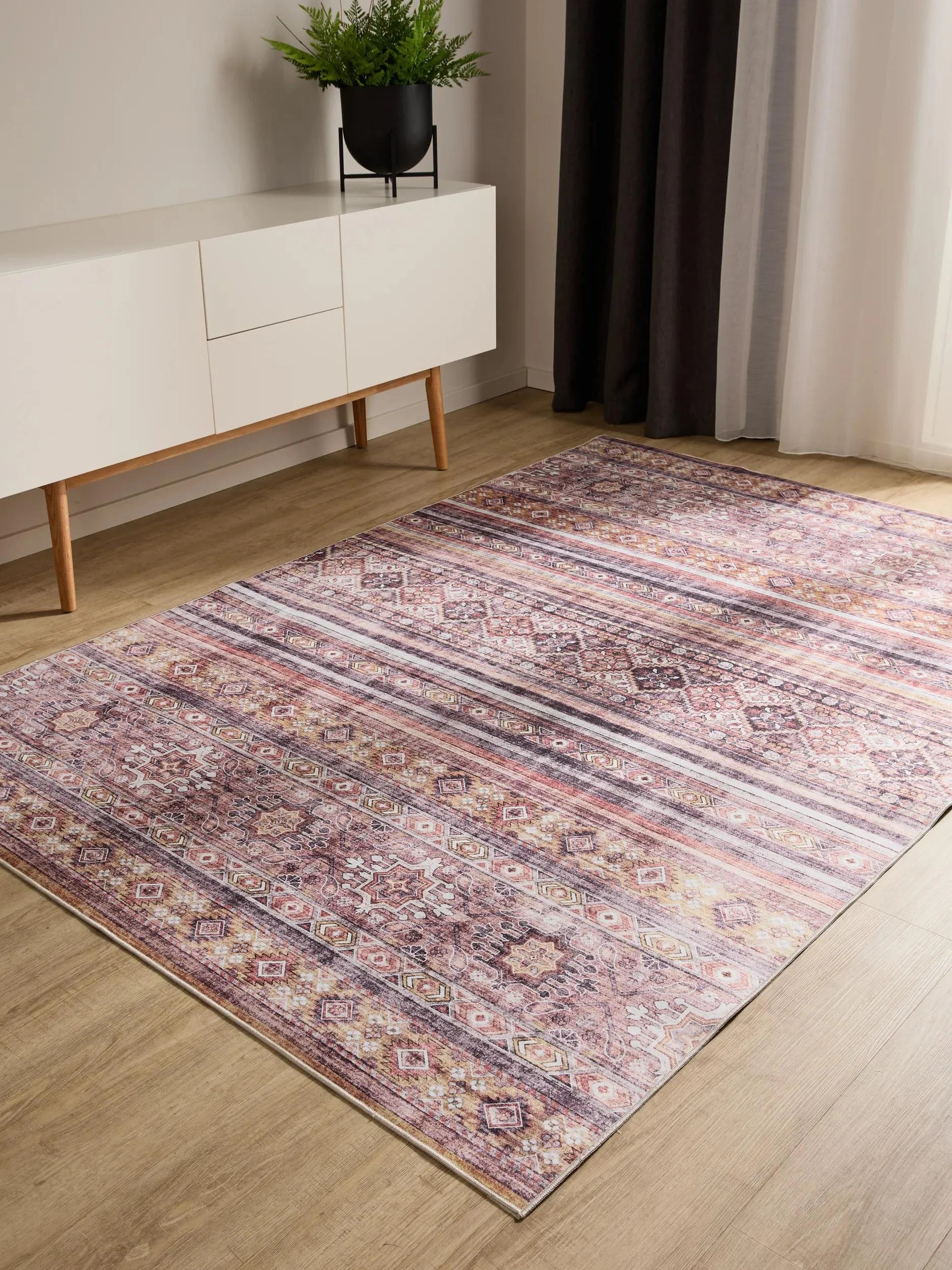 Covor lavabil George Multicolour/Pink 