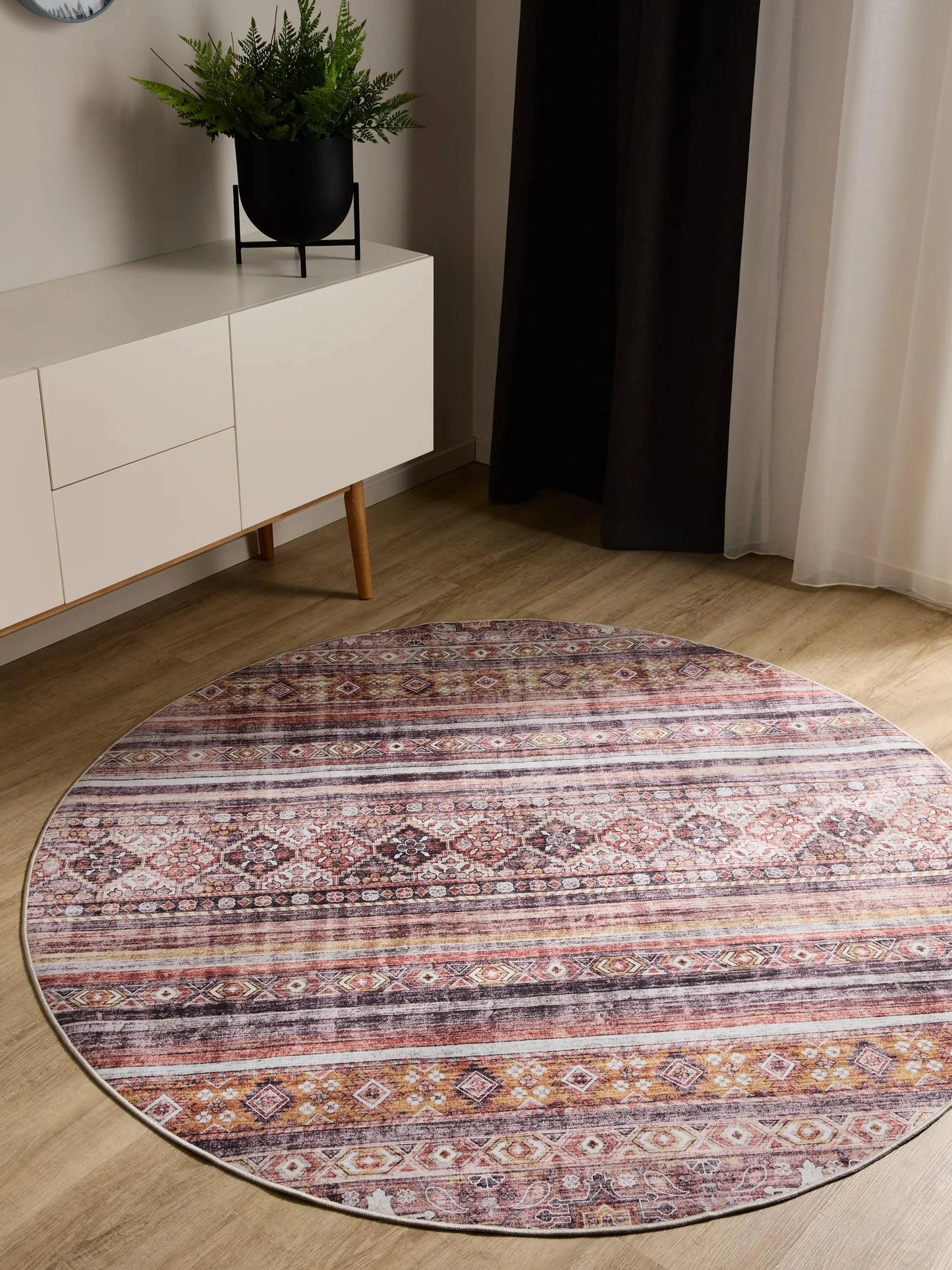 Covor lavabil George Multicolour/Pink 