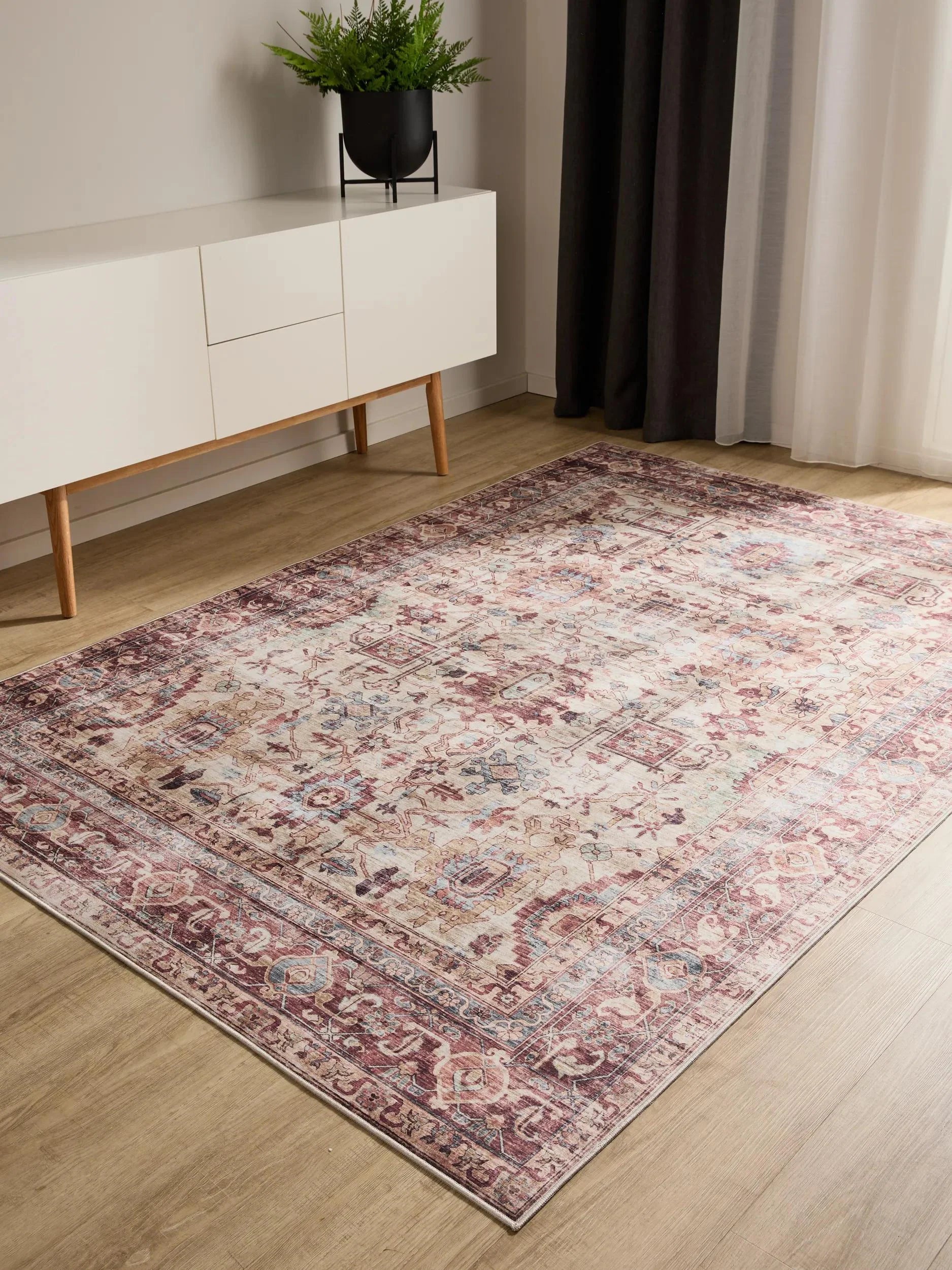 Covor lavabil George Multicolour/Pink 
