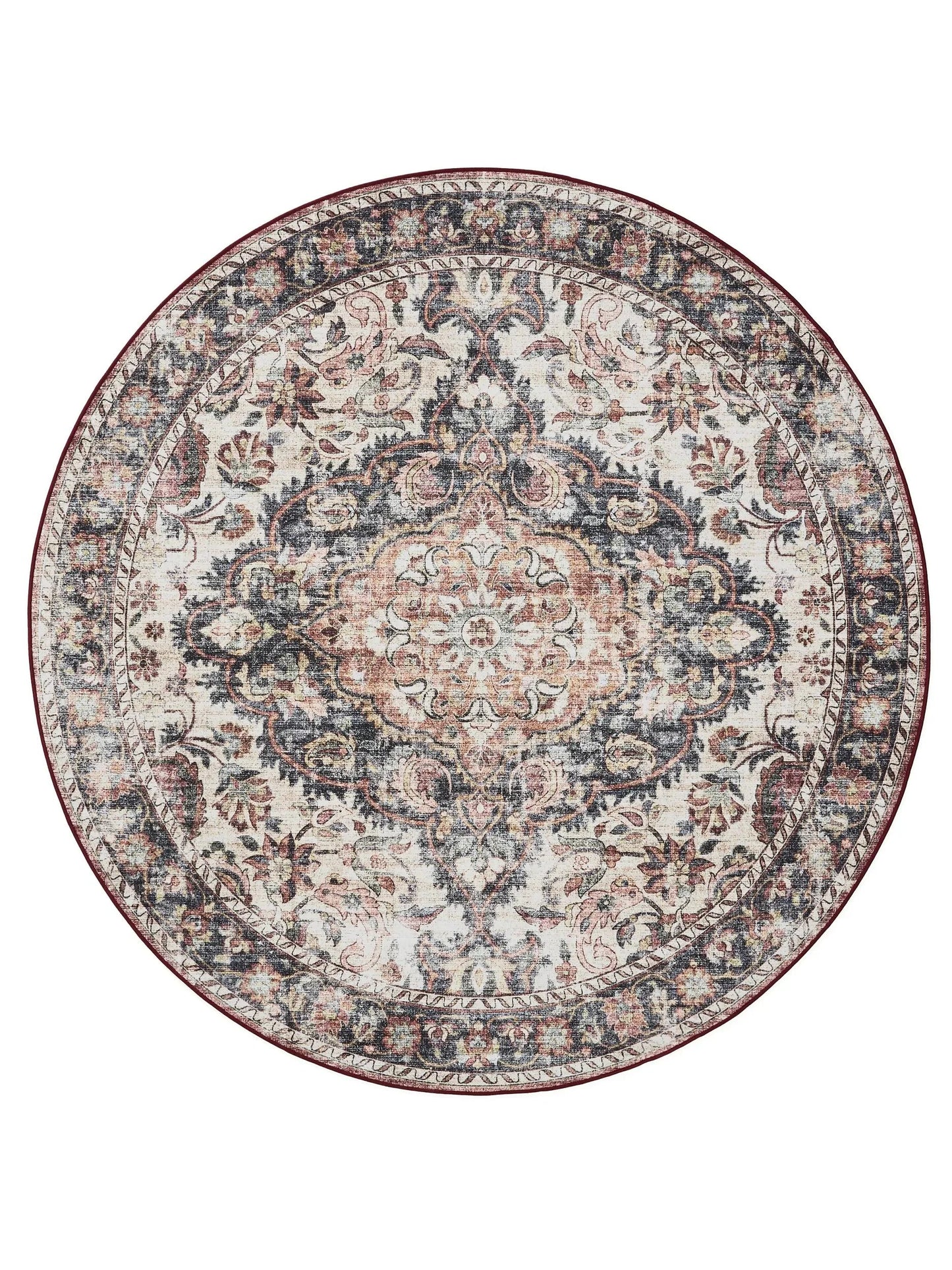 Covor lavabil George Multicolour/Red 