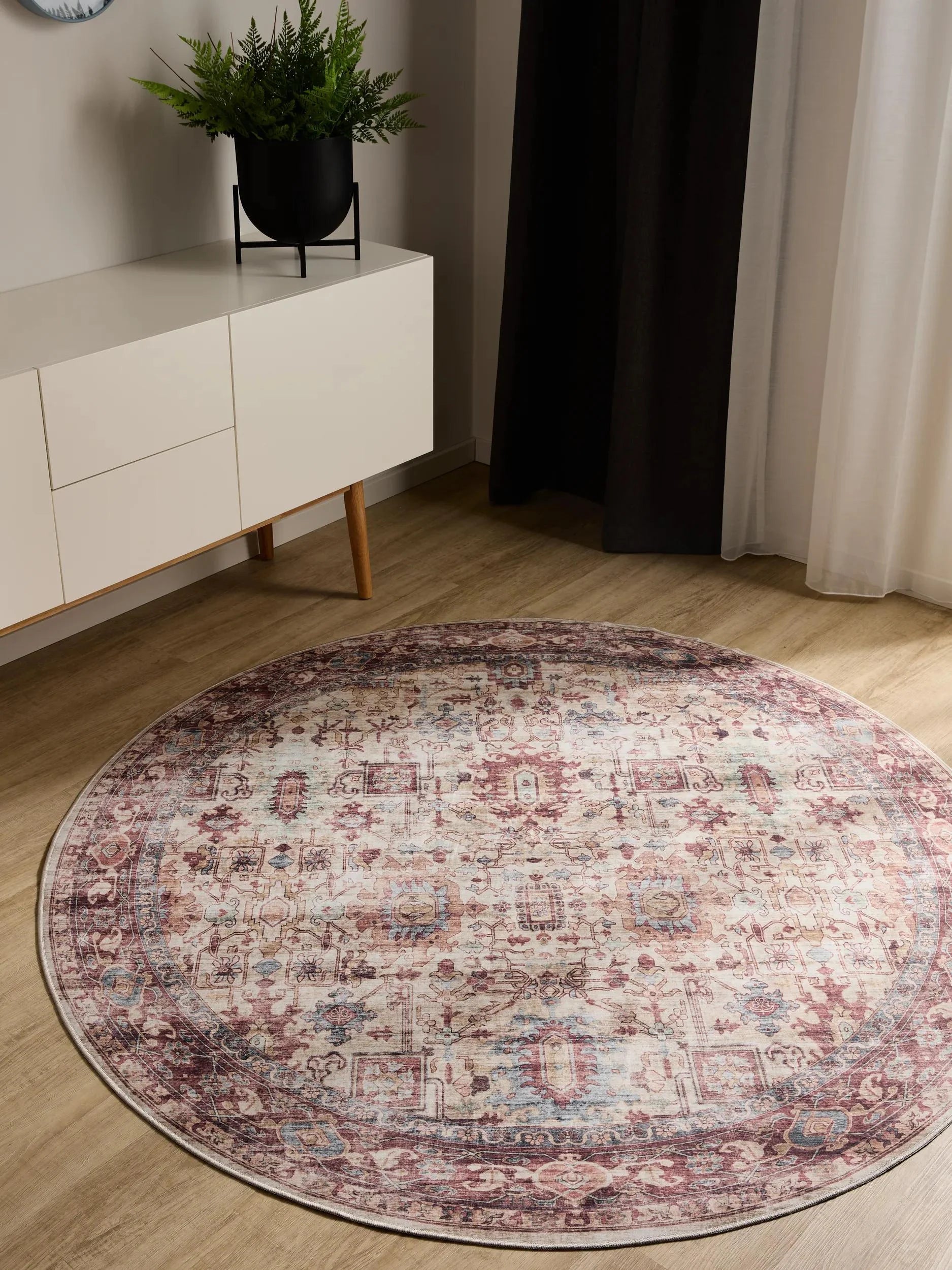Covor lavabil George Multicolour/Pink 