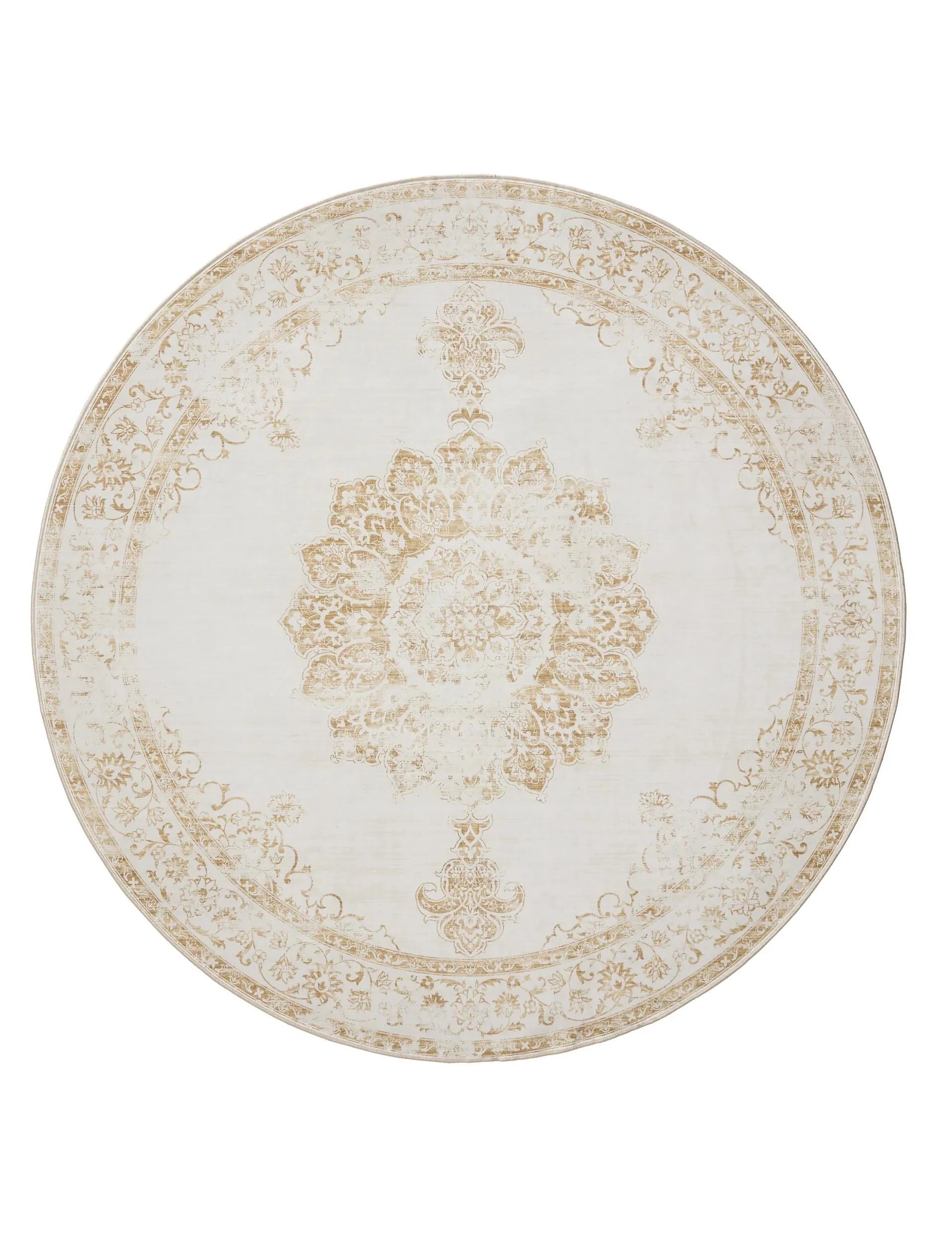 Covor lavabil George Cream/Yellow 