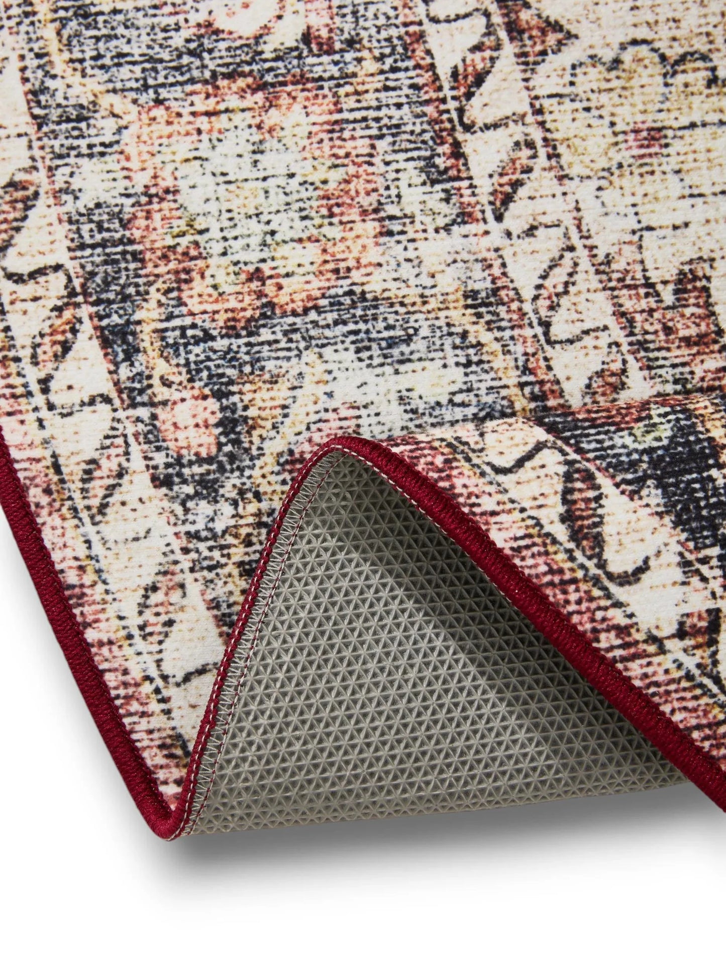 Covor lavabil George Multicolour/Red 